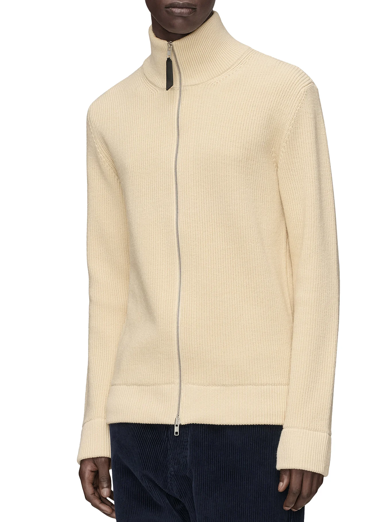 JERSEY KNIT CARDIGAN WITH ZIP - Image 3