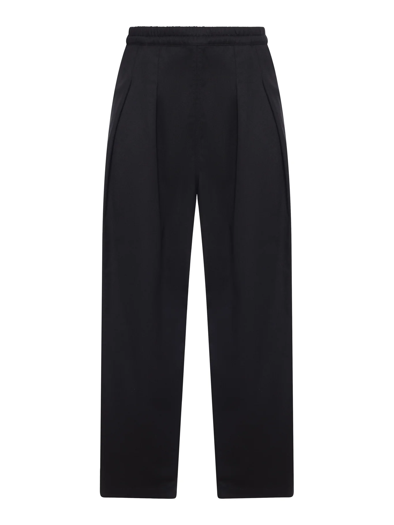 WIDE LEG COTTON BLEND PANTS
