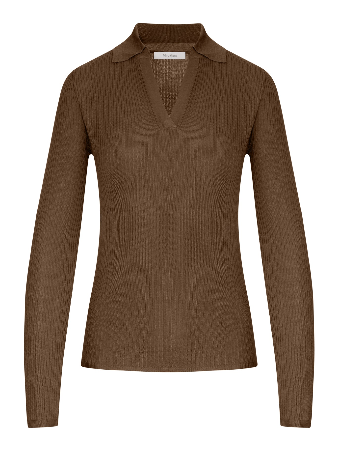 CASHMERE AND SILK POLO SWEATER