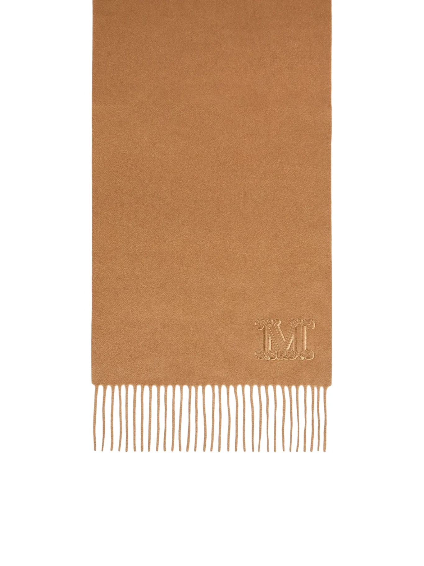CASHMERE STOLE WITH MONOGRAM EMBROIDERY