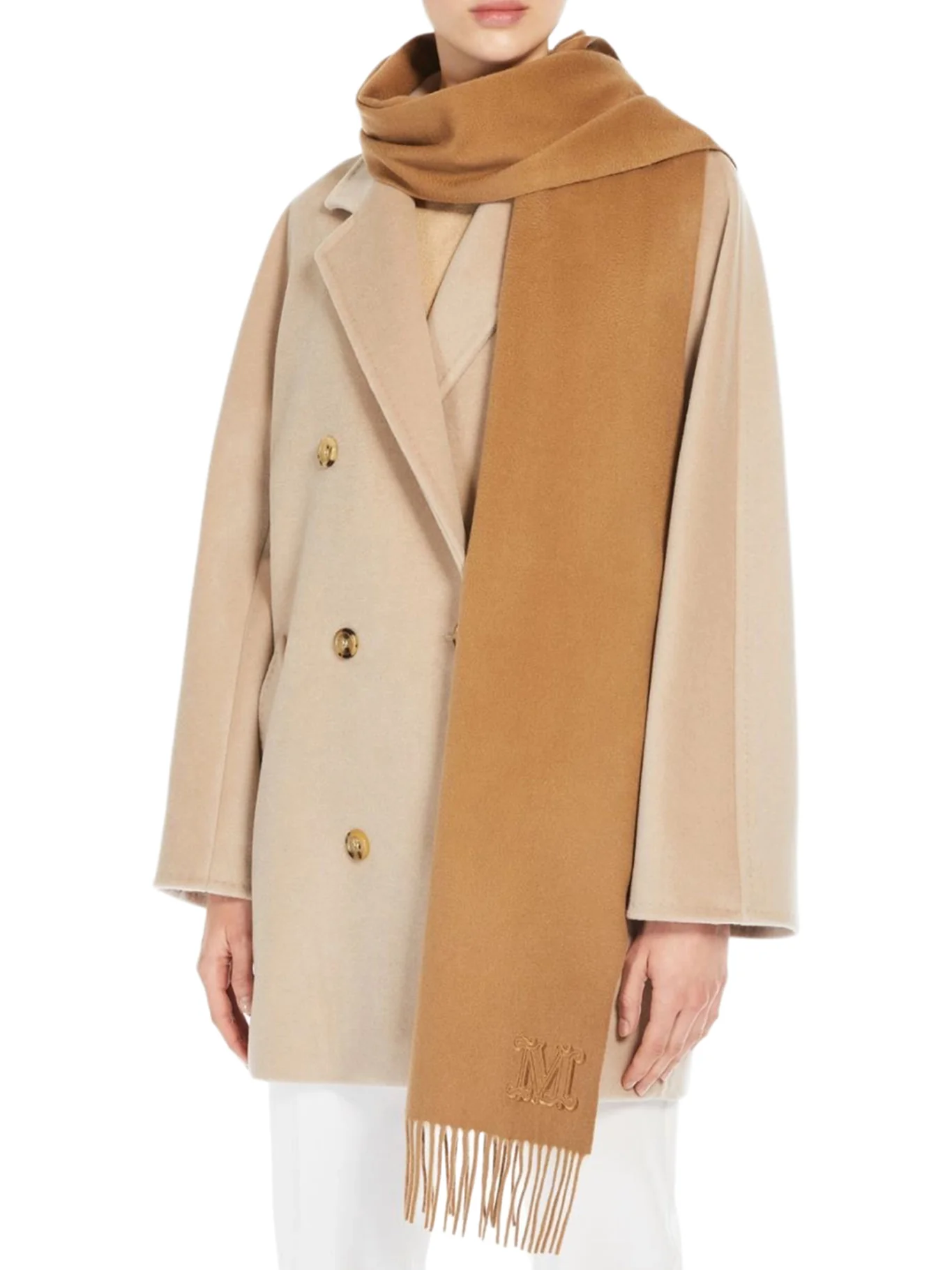 CASHMERE STOLE WITH MONOGRAM EMBROIDERY - Image 2