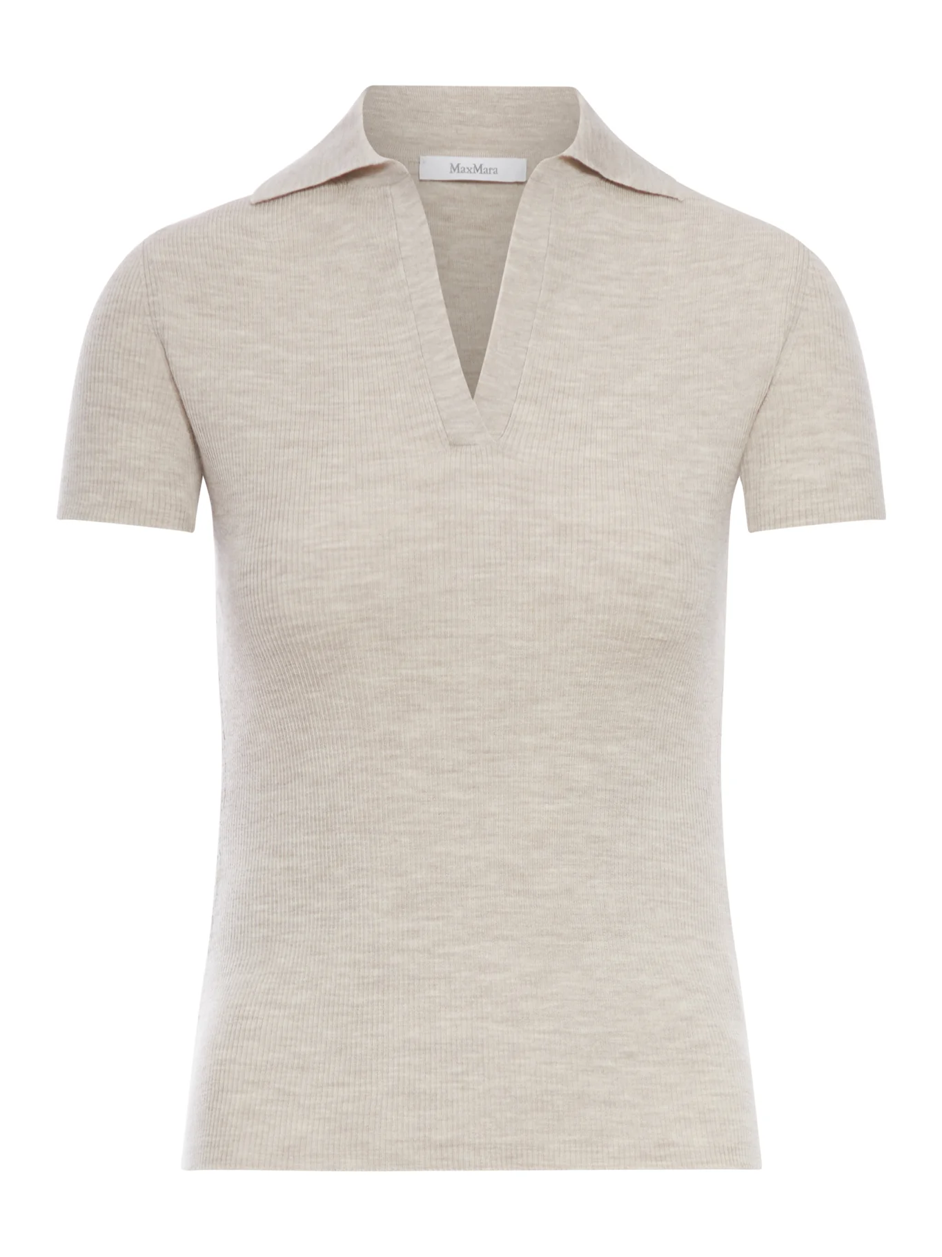 RIBBED WOOL POLO
