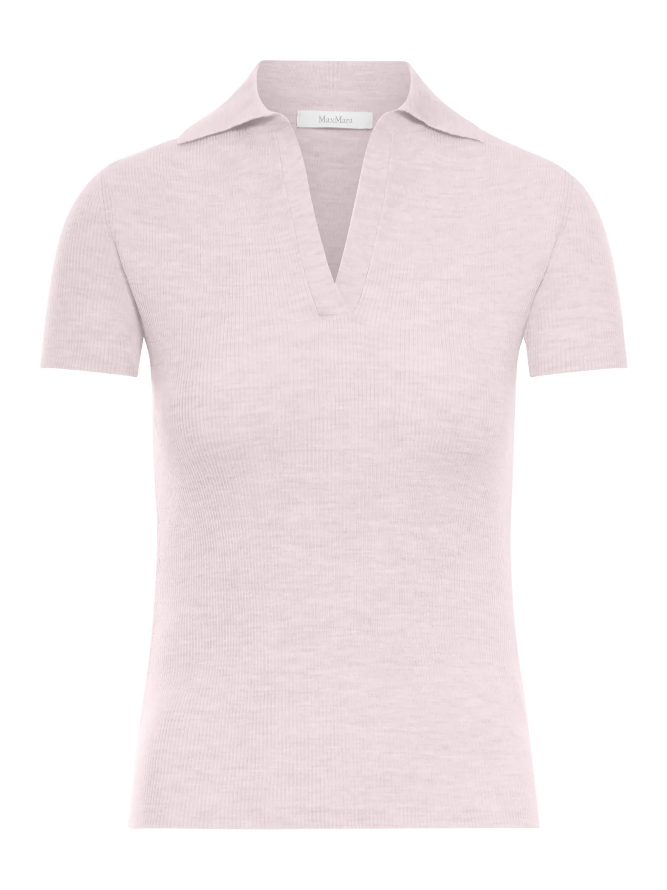 RIBBED WOOL POLO