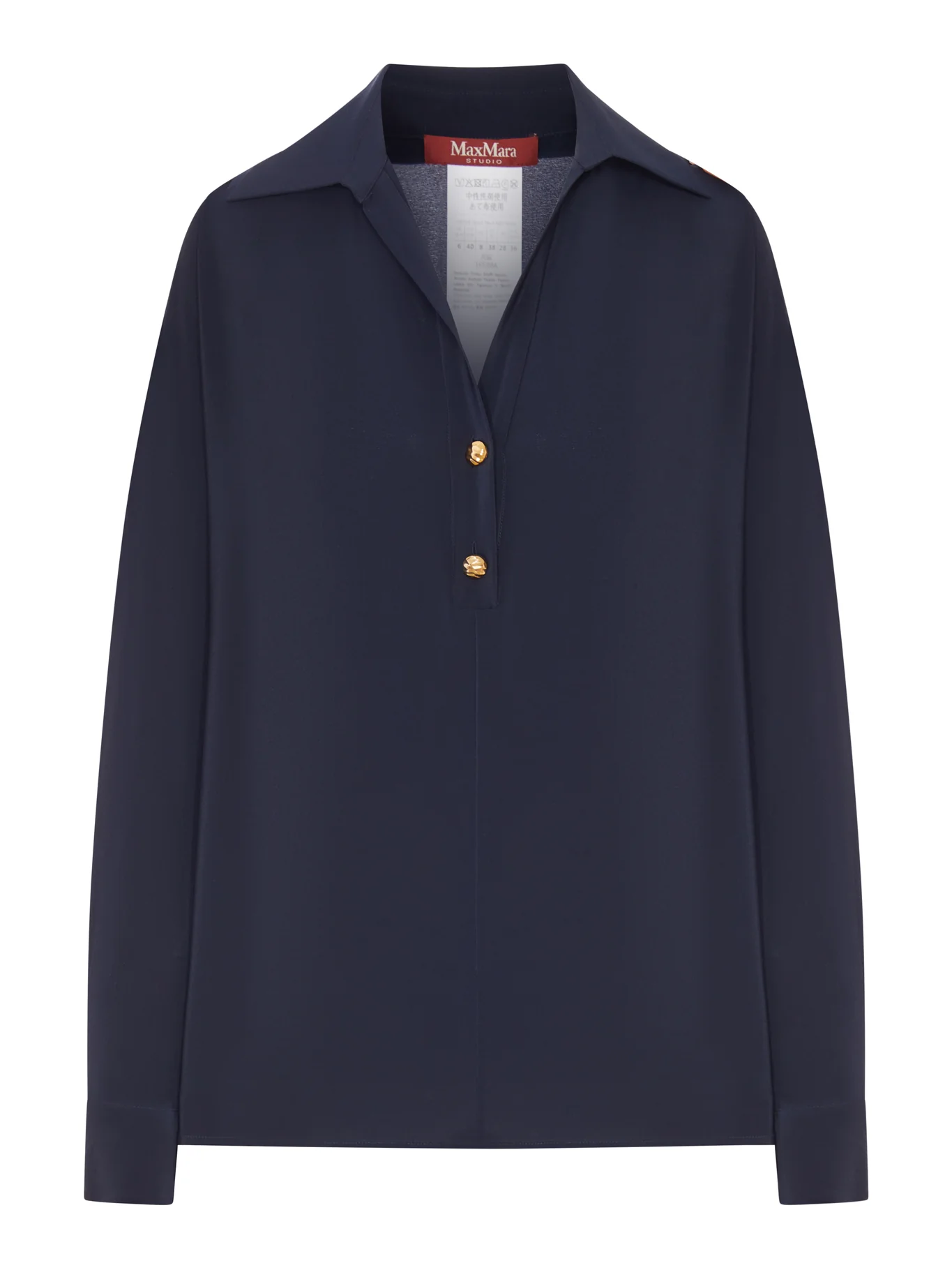 CREPE DE CHINE POLO SHIRT