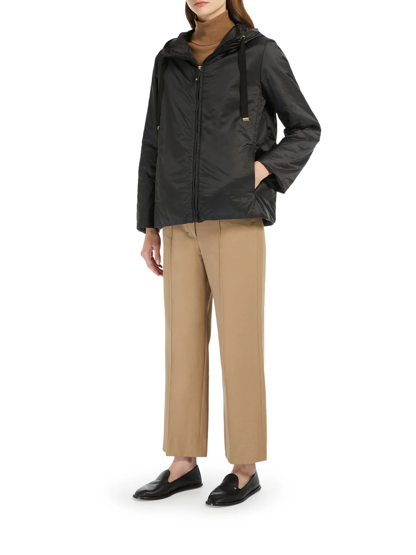 PADDED JACKET WITH HOOD IN WATERPROOF CANVAS - Image 2