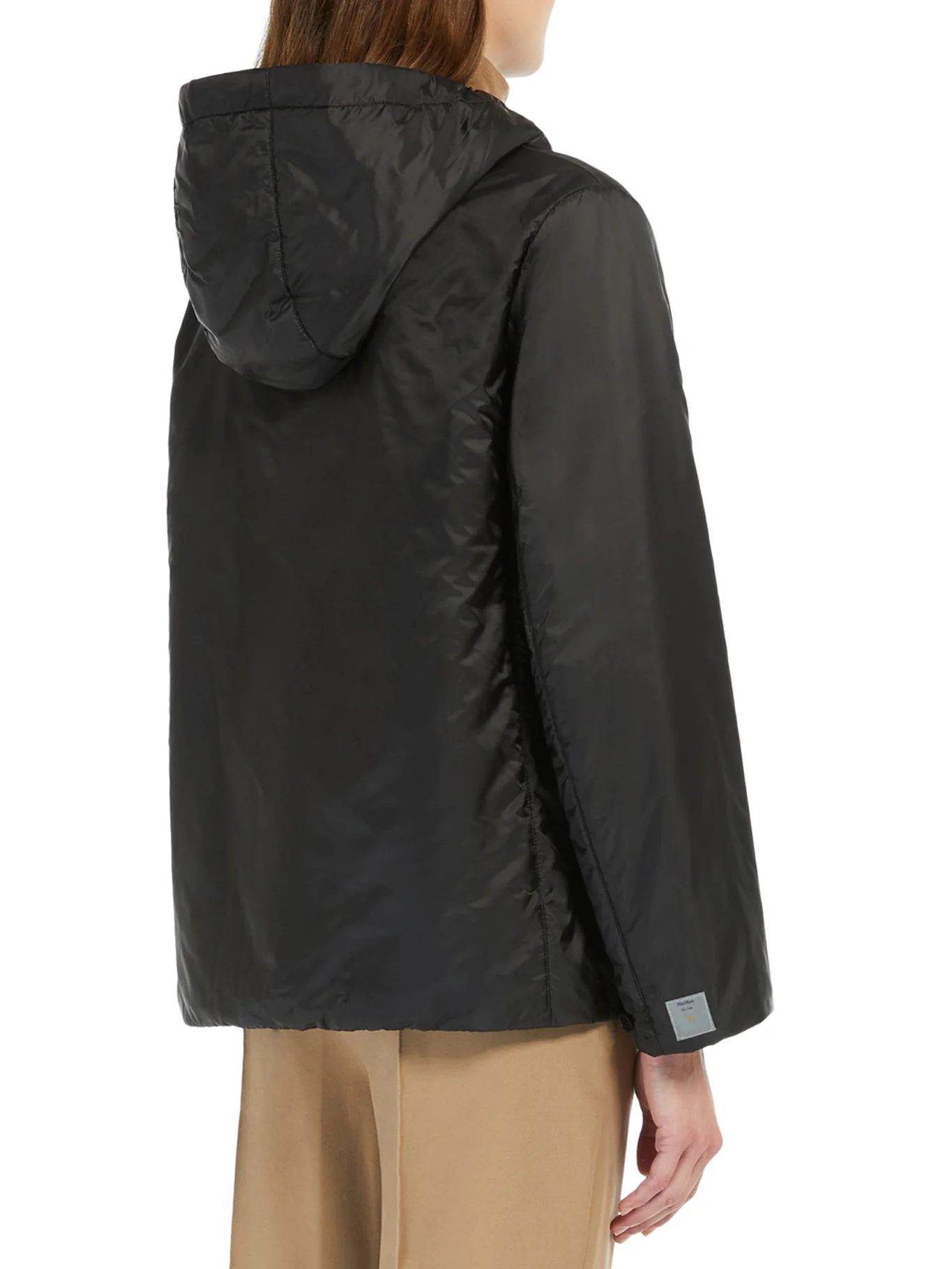 PADDED JACKET WITH HOOD IN WATERPROOF CANVAS - Image 4