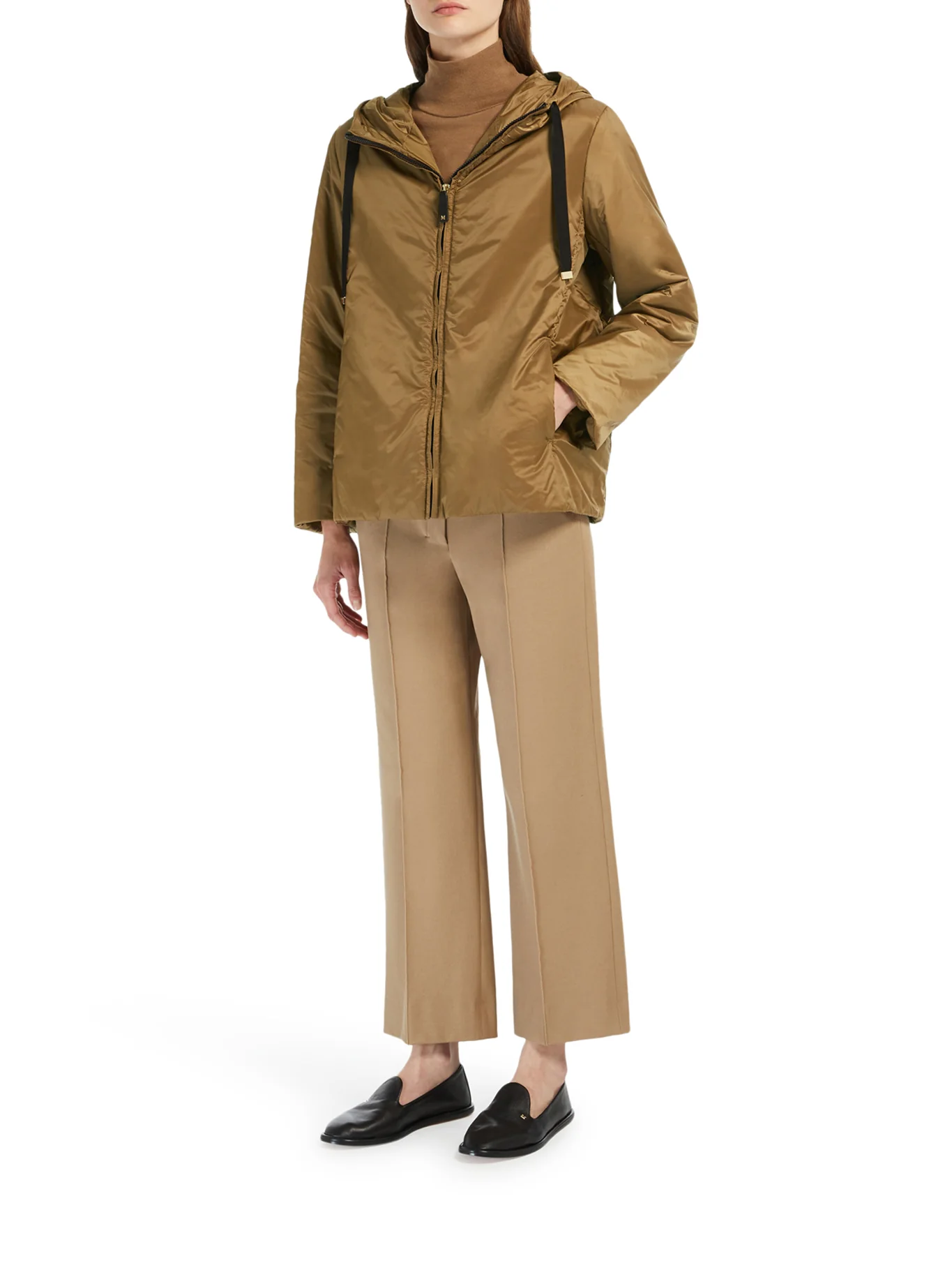 PADDED JACKET WITH HOOD IN WATERPROOF CANVAS - Image 2