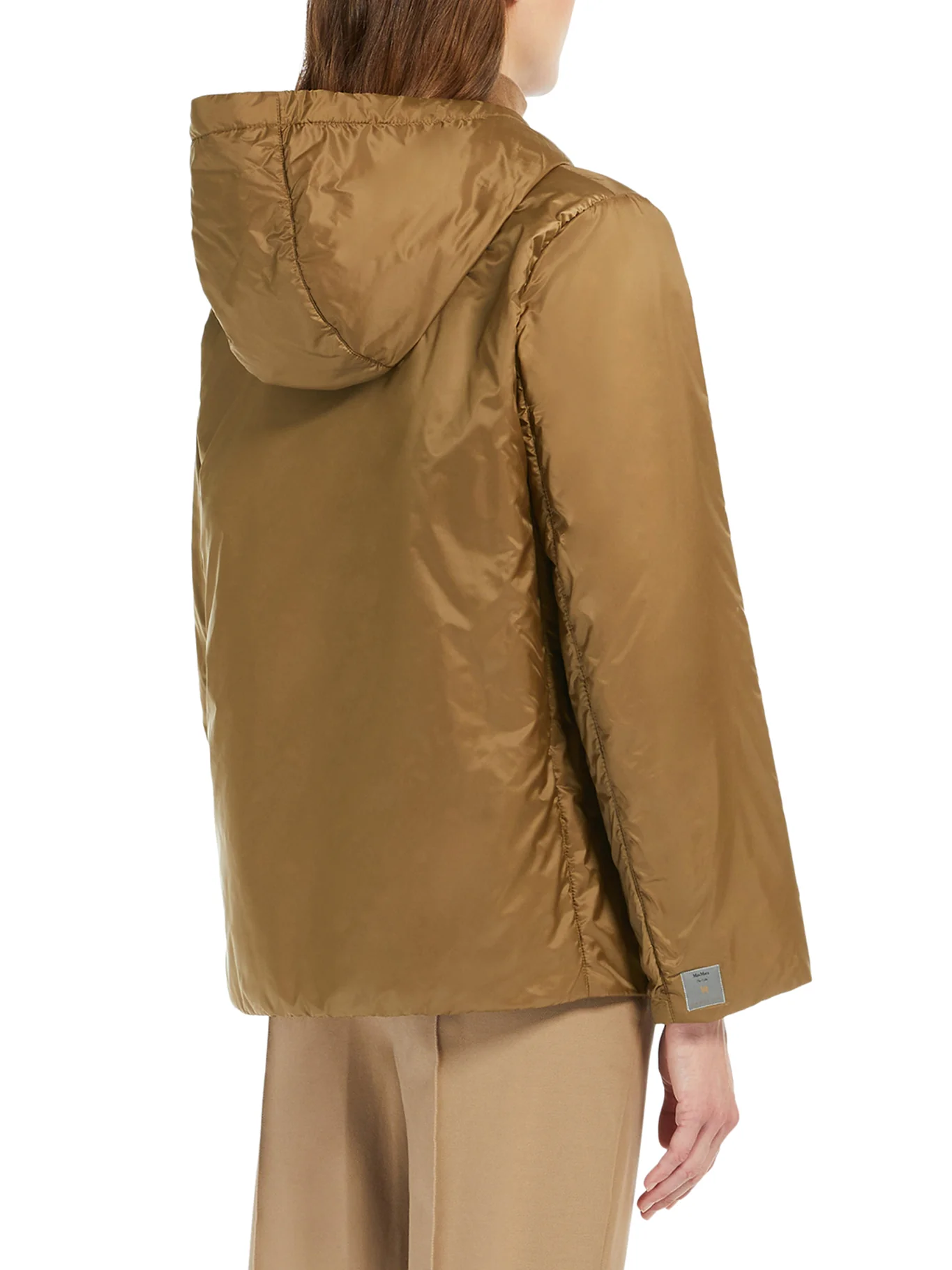 PADDED JACKET WITH HOOD IN WATERPROOF CANVAS - Image 4