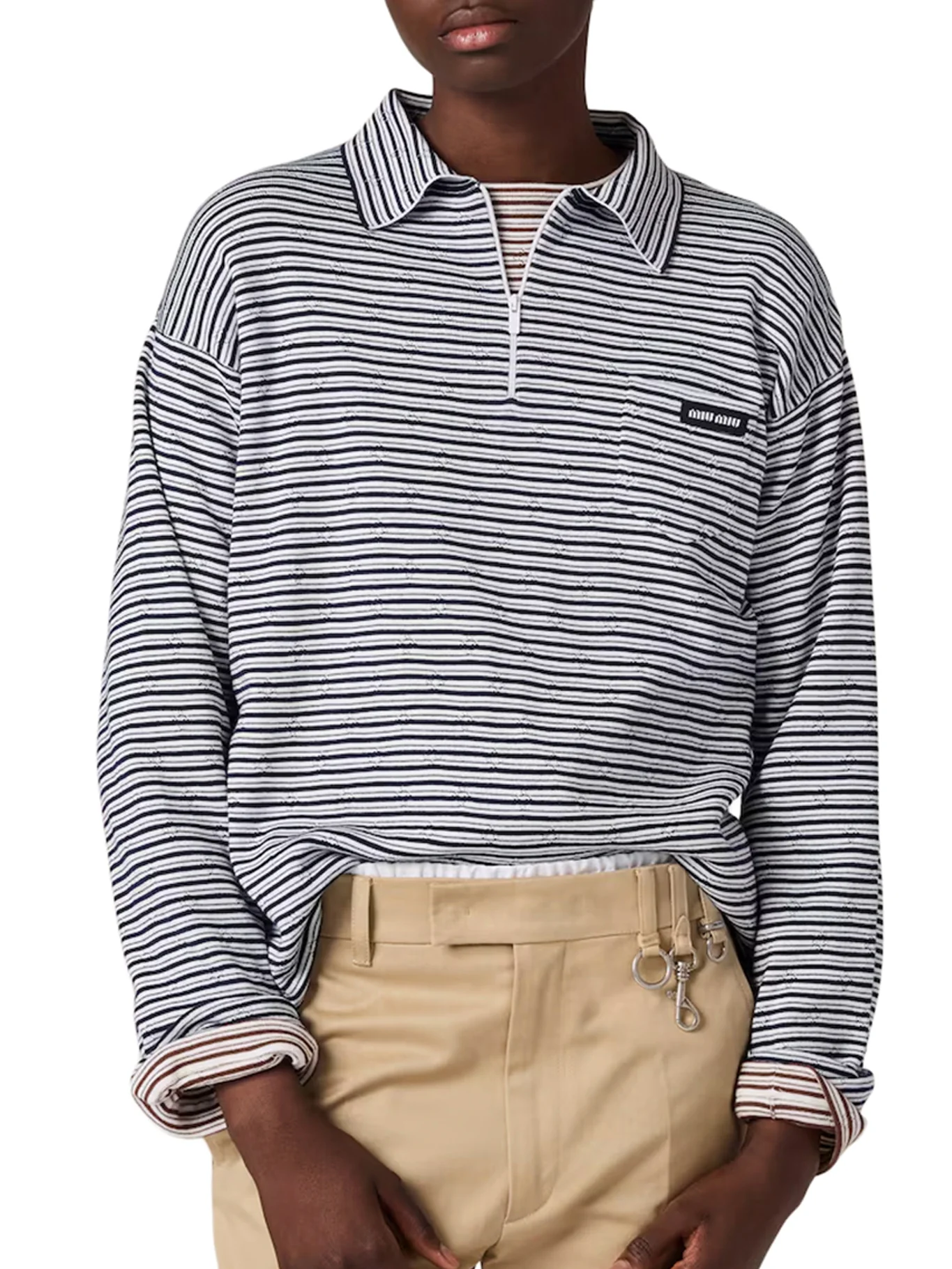 COTTON, CASHMERE AND SILK POLO SHIRT - Image 4