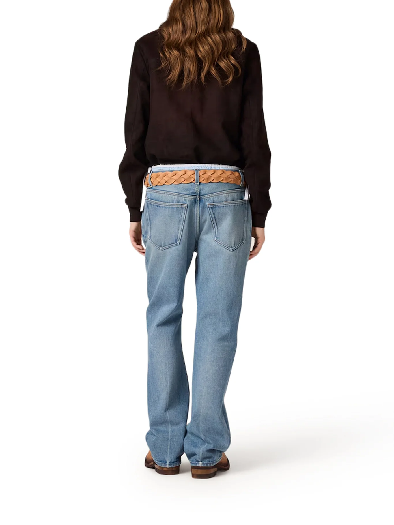FIVE-POCKET WASHED DENIM TROUSERS - Image 4