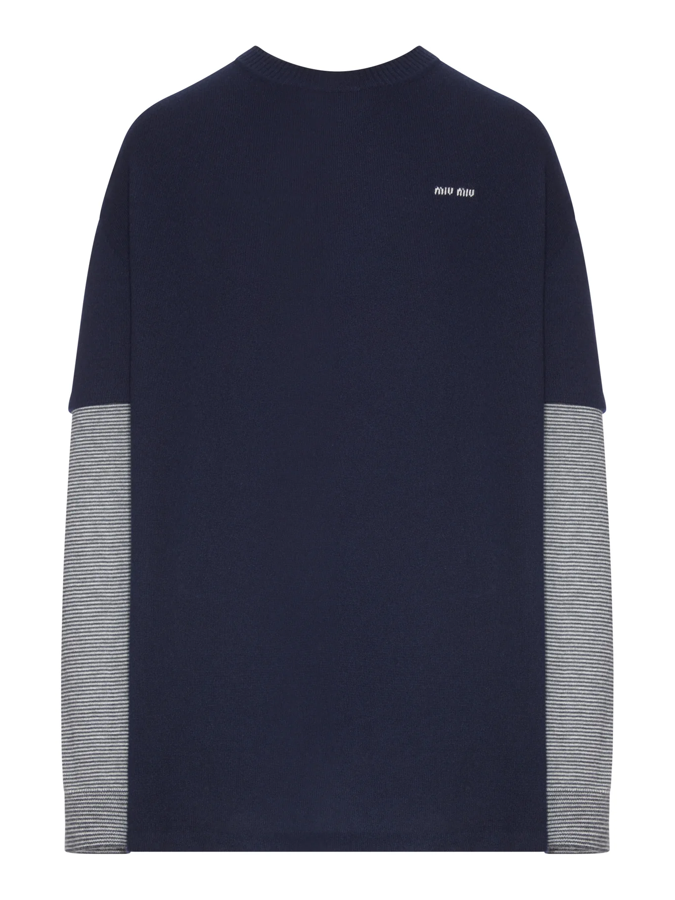 LAYERED CREW NECK CASHMERE SWEATER