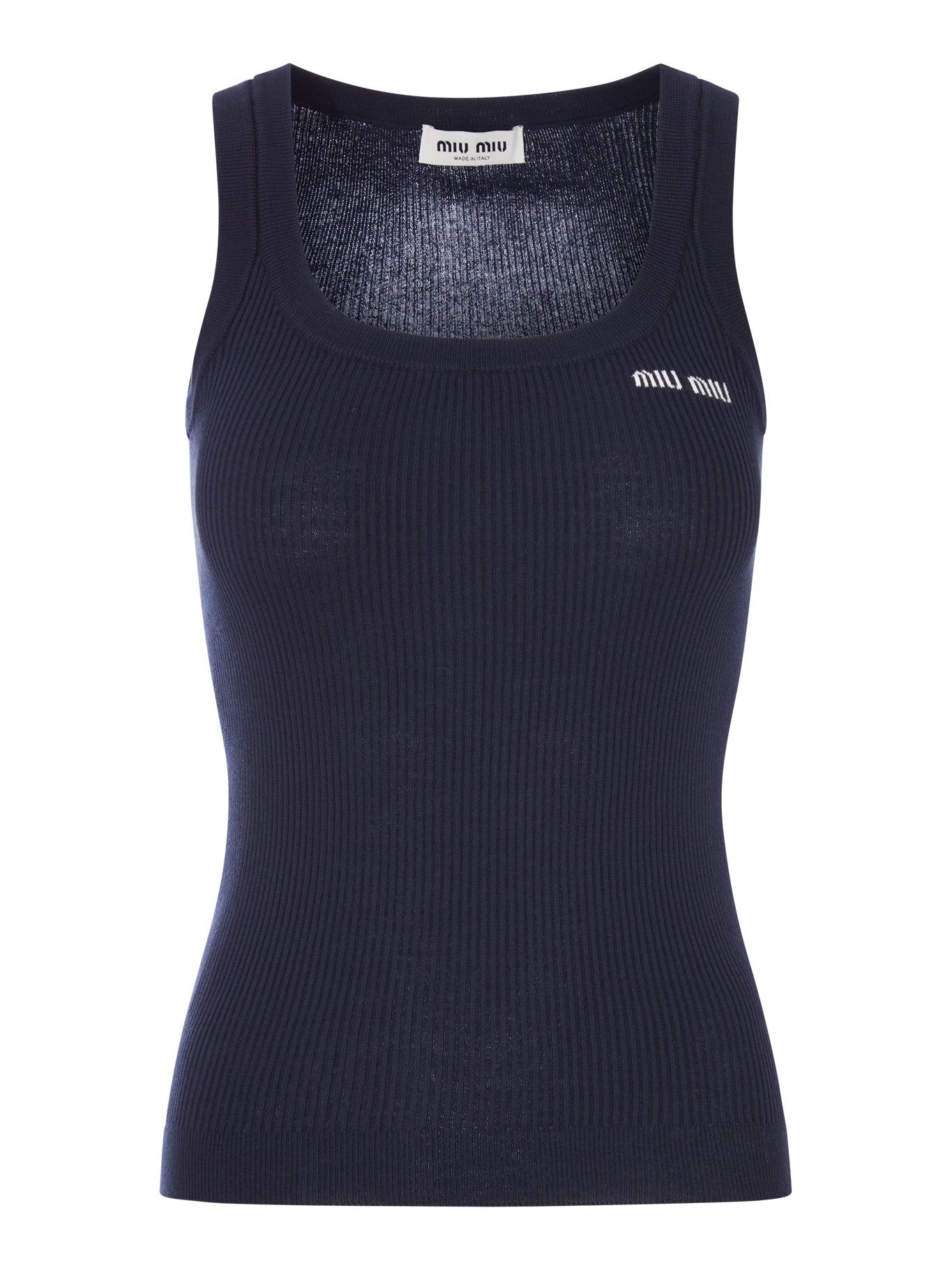 RIBBED COTTON TANK TOP