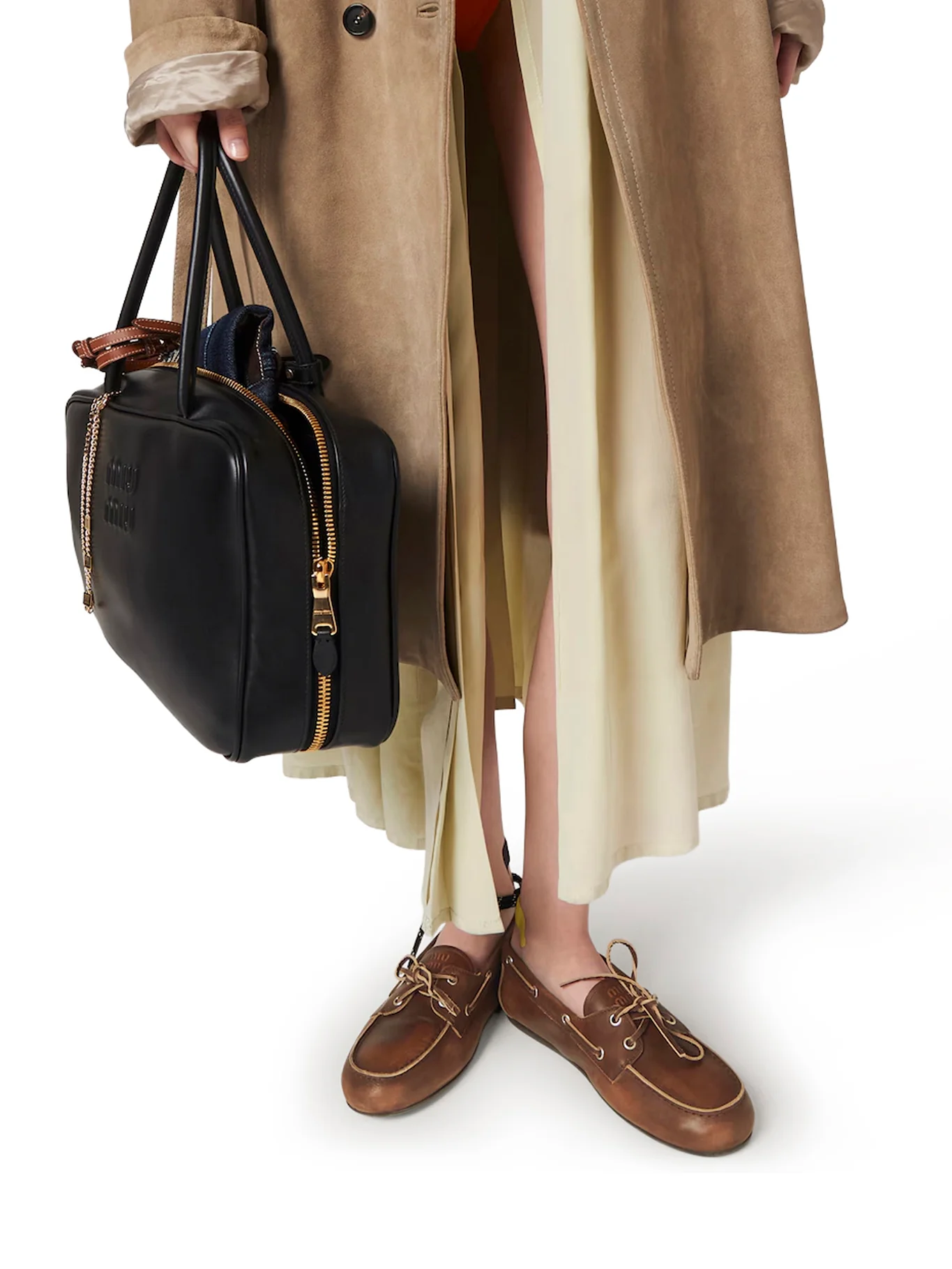 UNLINED BOAT LOAFERS IN DECOLORED LEATHER - Image 2
