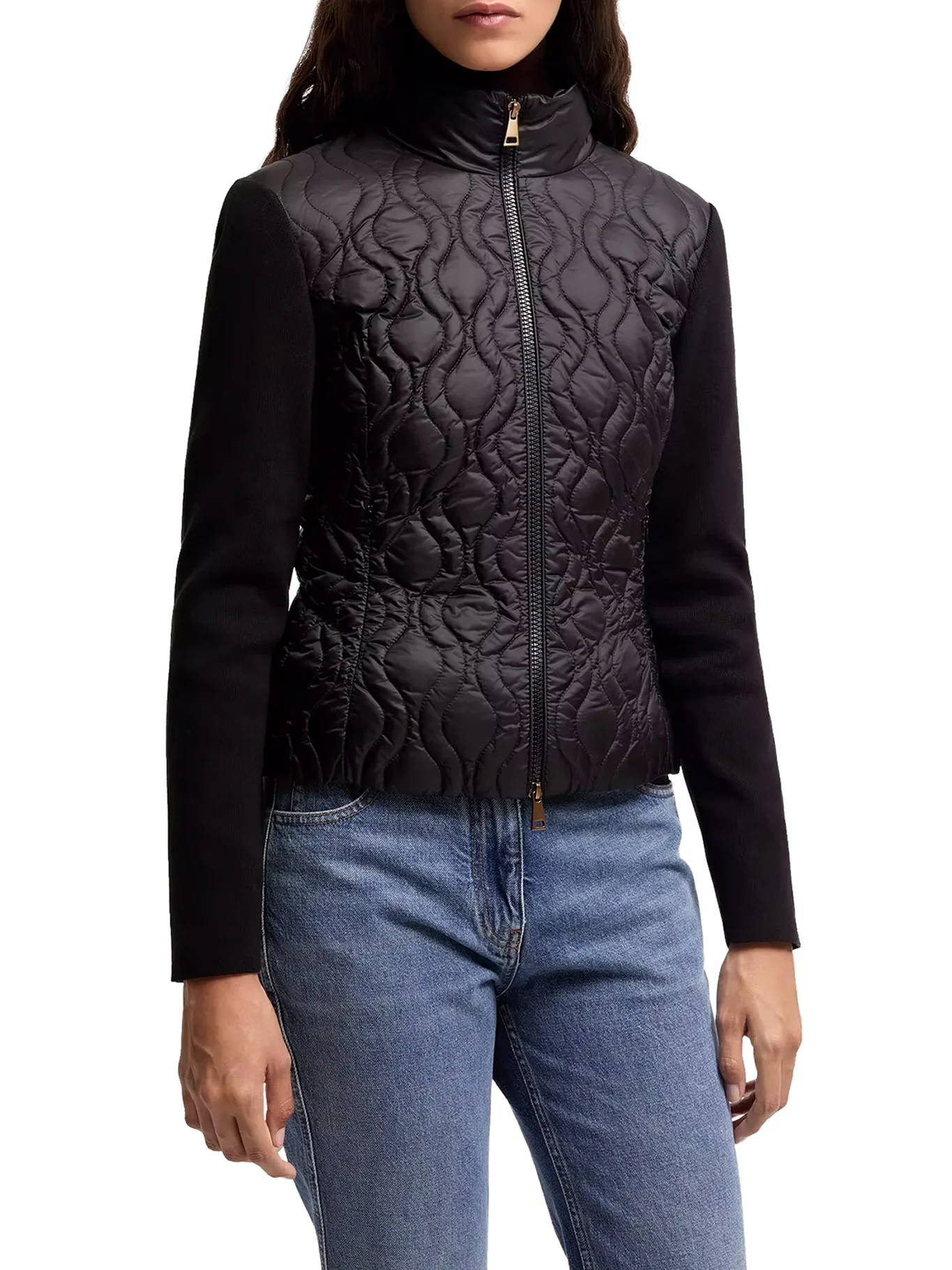 COTTON PADDED CARDIGAN WITH ZIP - Image 3