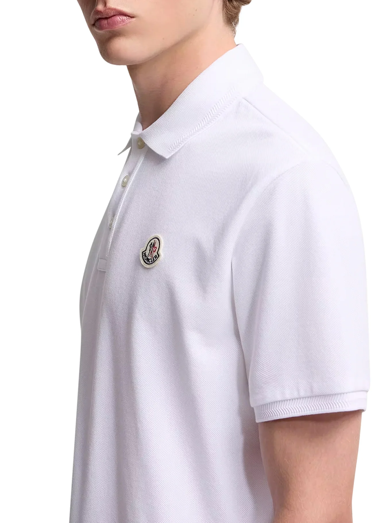 COTTON PIQUET POLO SHIRT WITH LOGO PATCH - Image 6