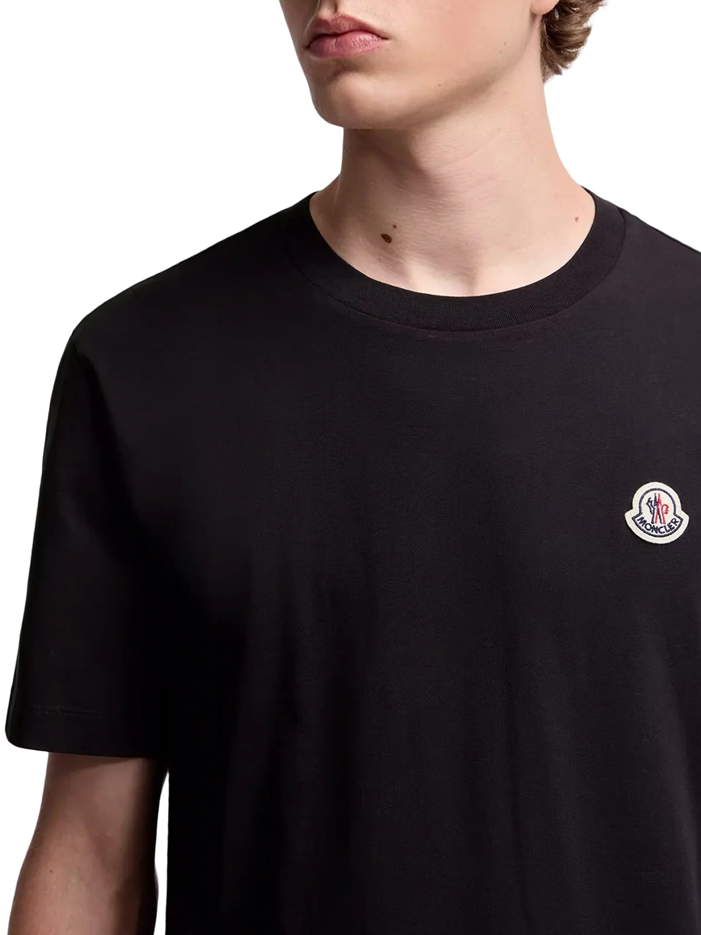 COTTON T-SHIRT WITH LOGO PATCH (SET OF THREE) - Image 5