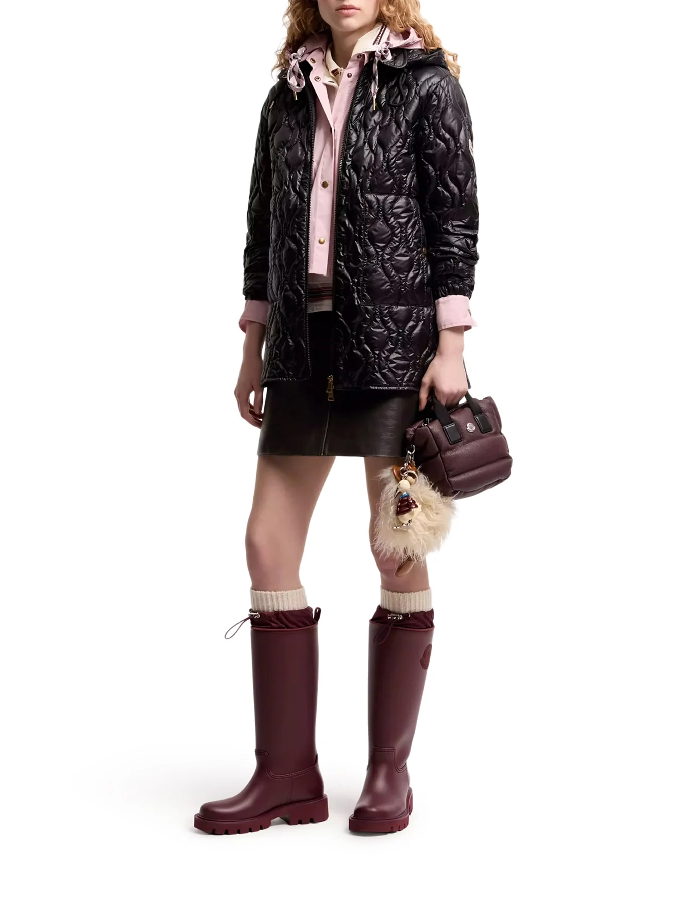 MIDI BALETTE DOWN JACKET WITH GEOMETRIC QUILTING - Image 2