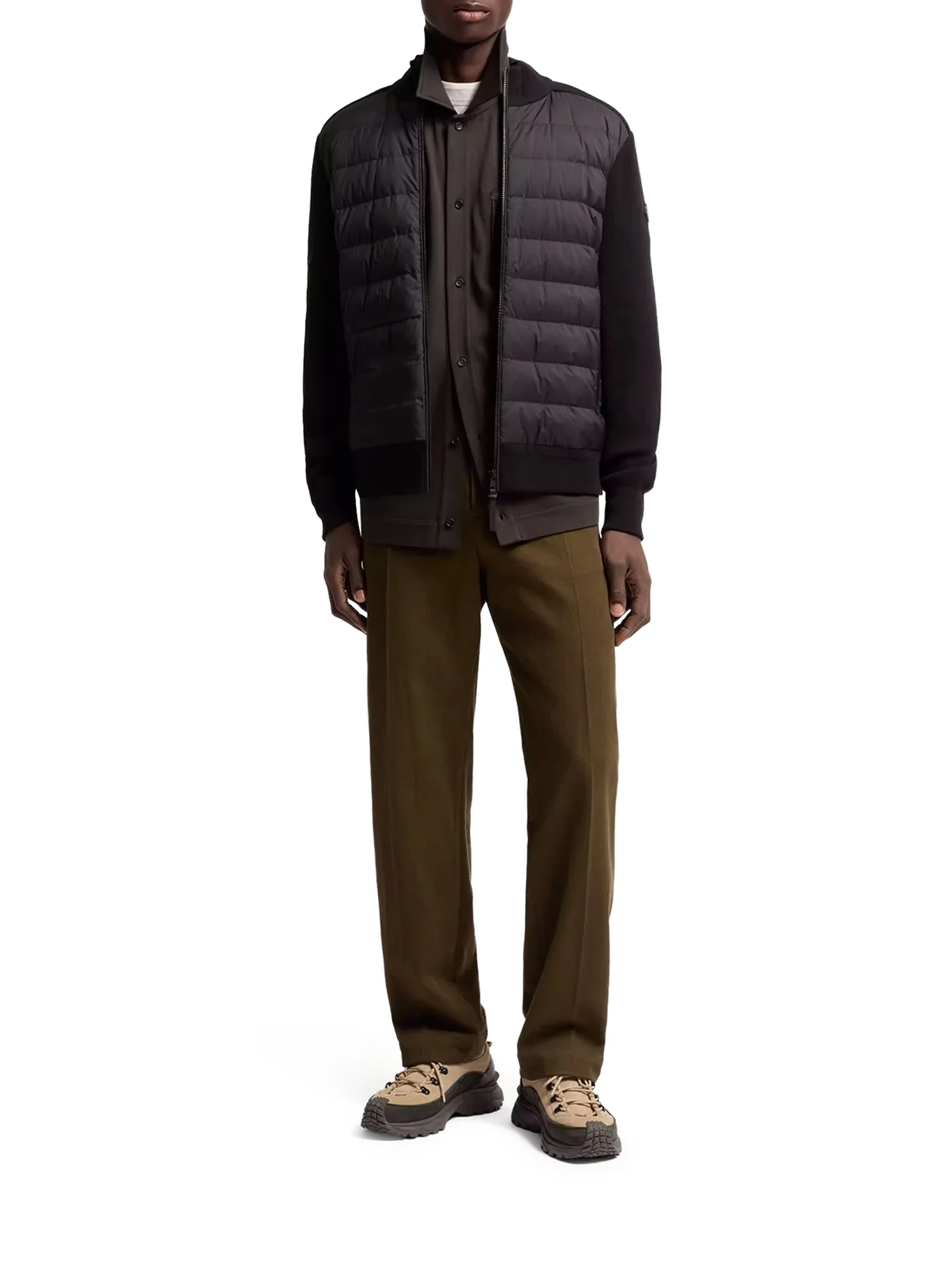 PADDED ZIP-UP CARDIGAN IN A WOOL AND CASHMERE BLEND - Image 2
