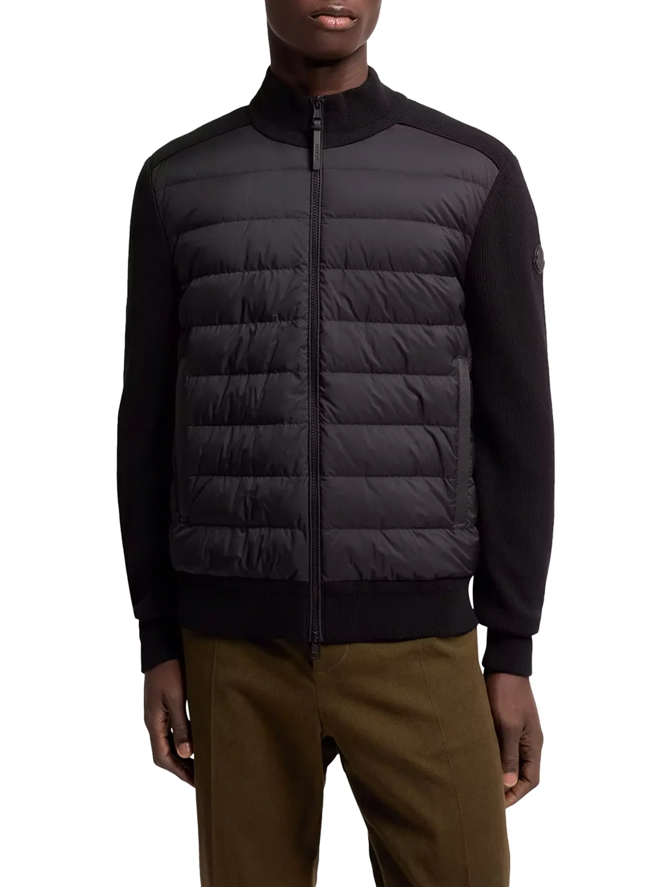 PADDED ZIP-UP CARDIGAN IN A WOOL AND CASHMERE BLEND - Image 3