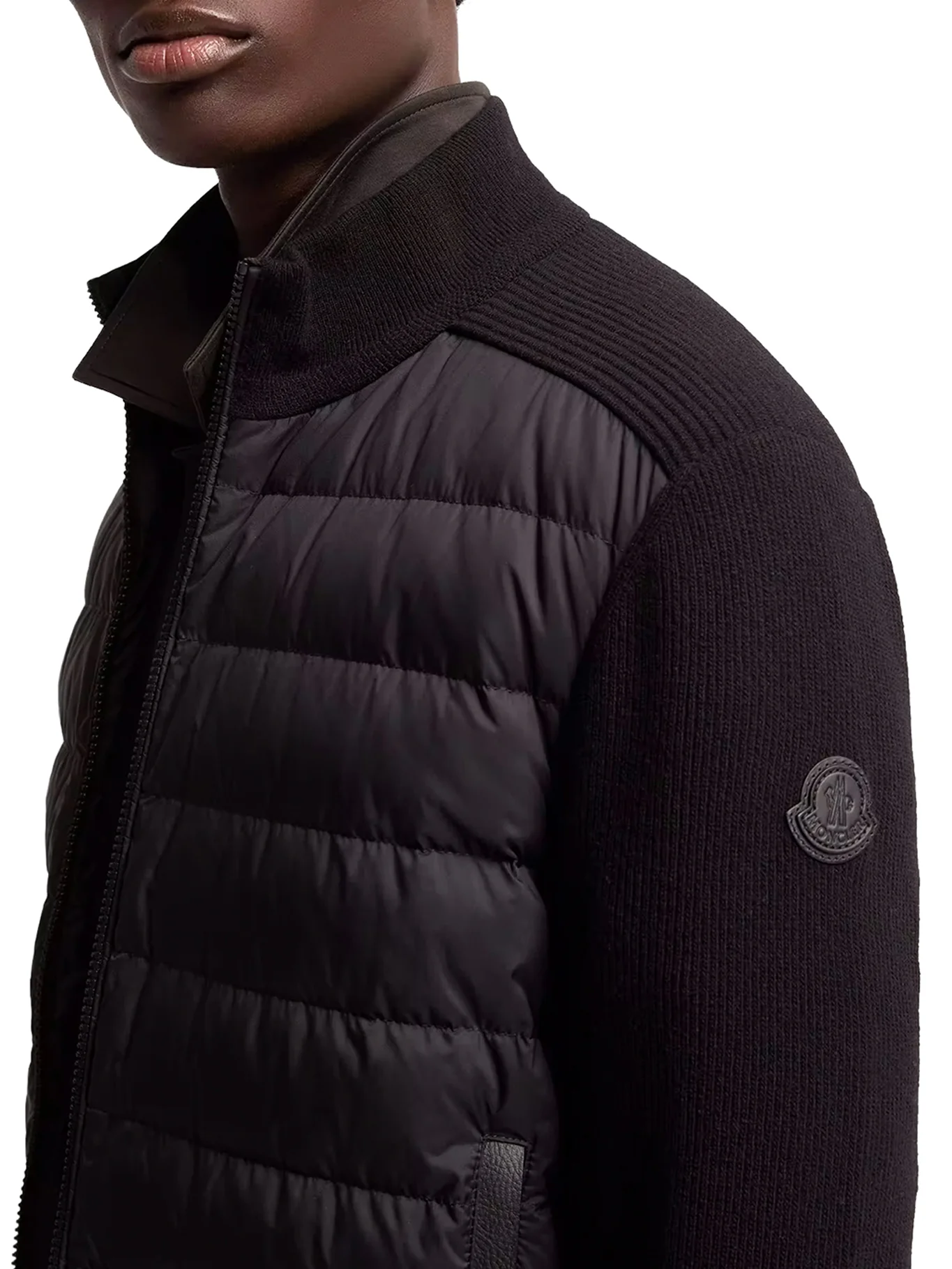 PADDED ZIP-UP CARDIGAN IN A WOOL AND CASHMERE BLEND - Image 5