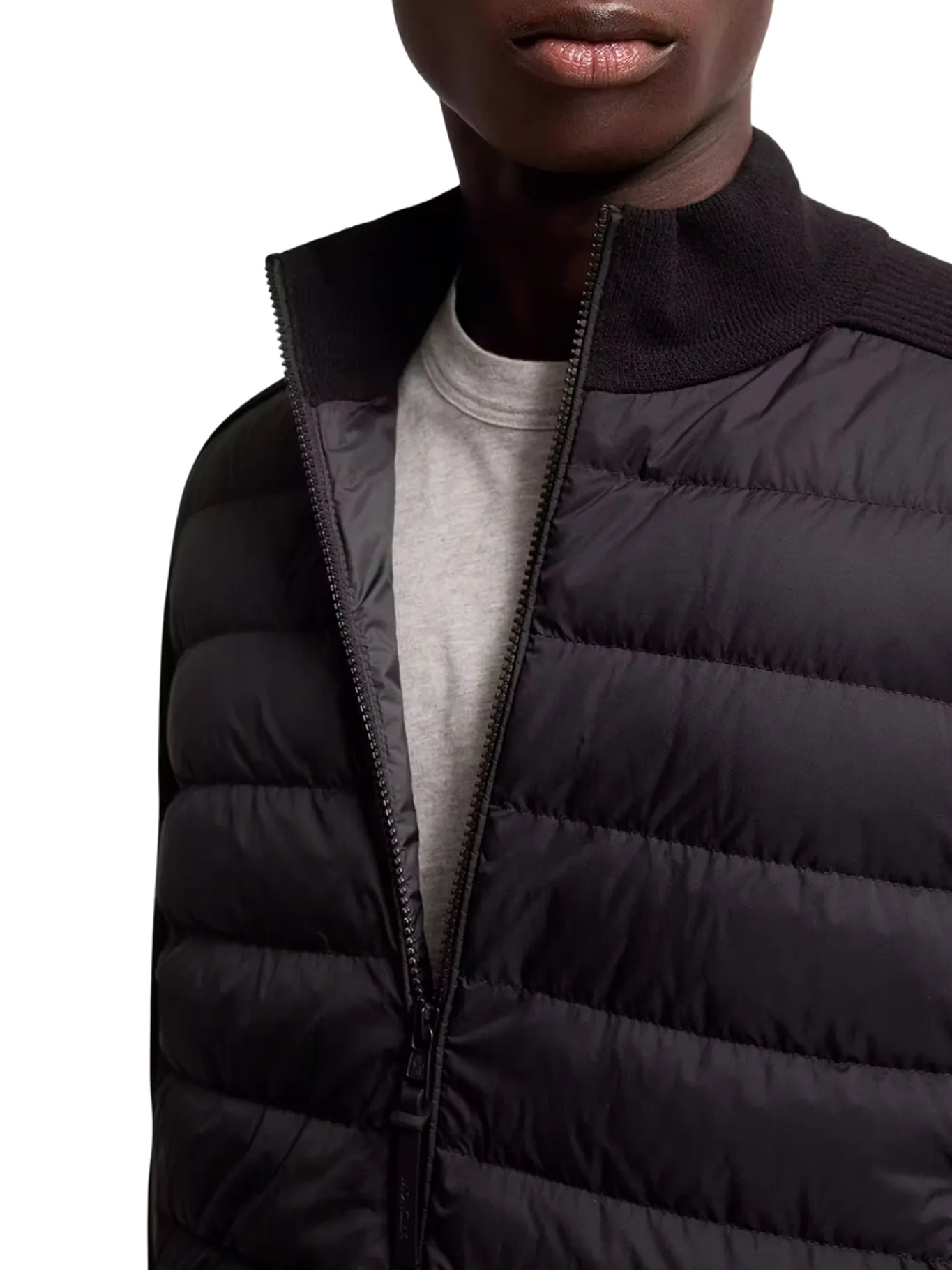 PADDED ZIP-UP CARDIGAN IN A WOOL AND CASHMERE BLEND - Image 6