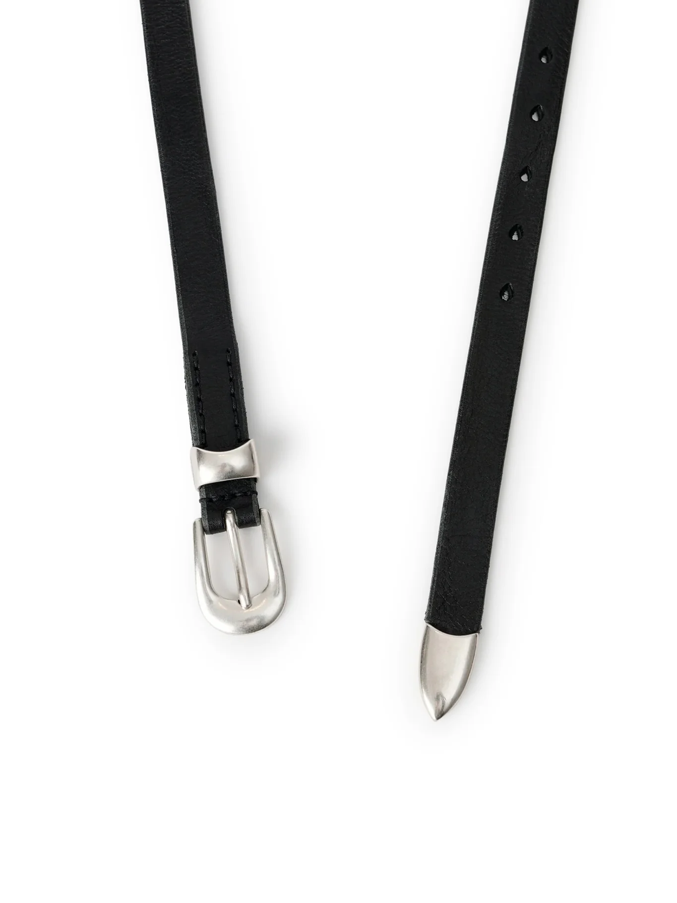 2CM BLACK LEATHER BELT - Image 3