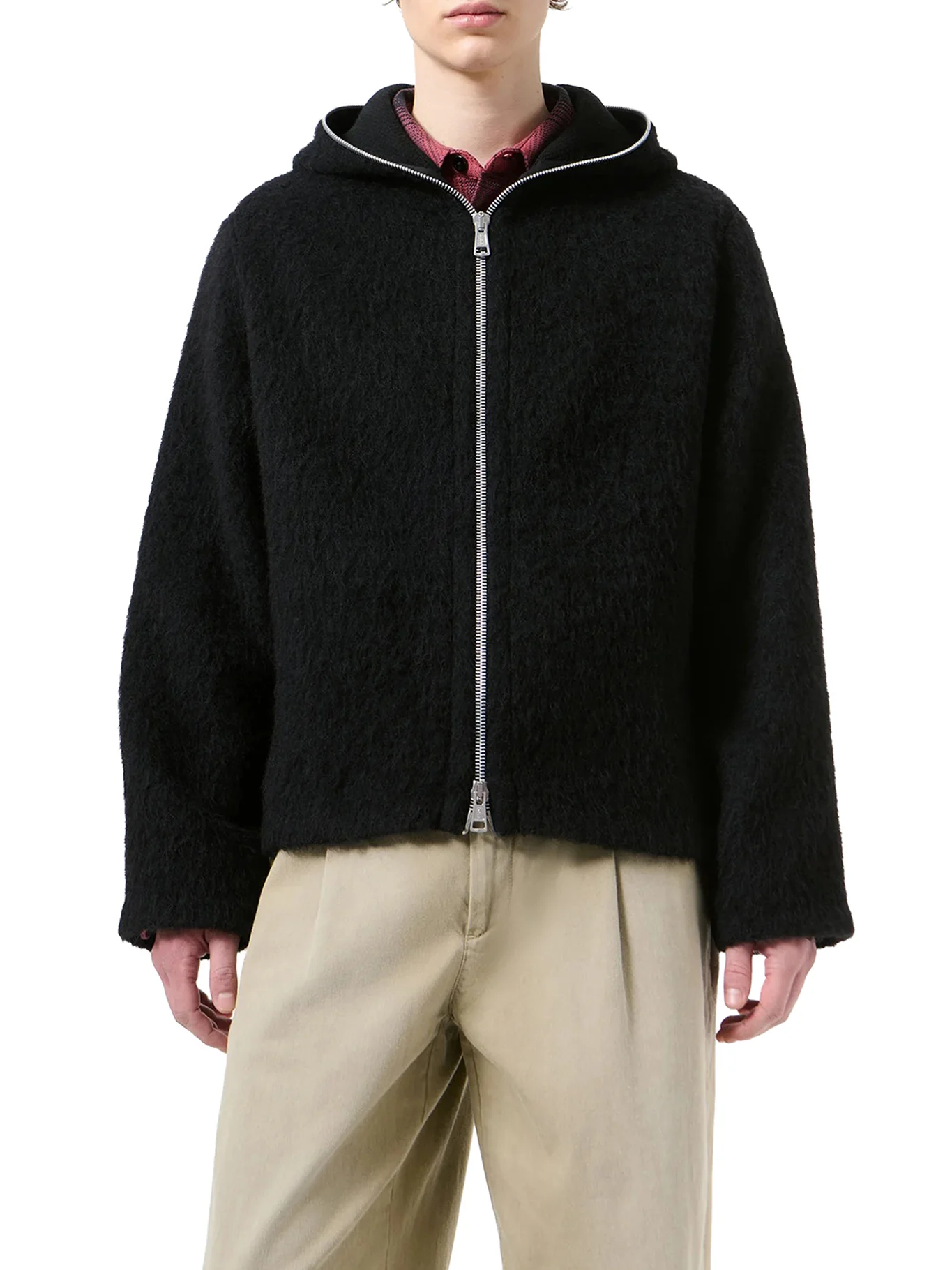 FULL ZIP WOOL HOODIE - Image 3