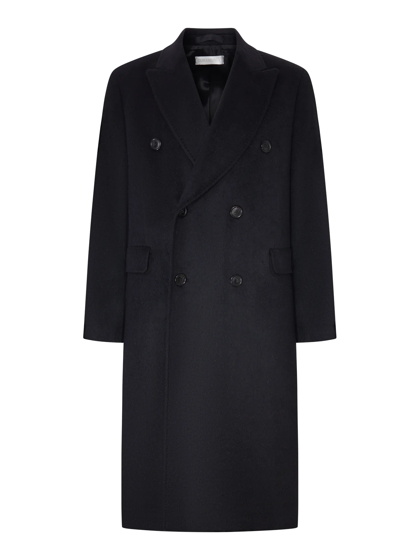 WHALE DOUBLE-BREASTED MOHAIR WOOL COAT