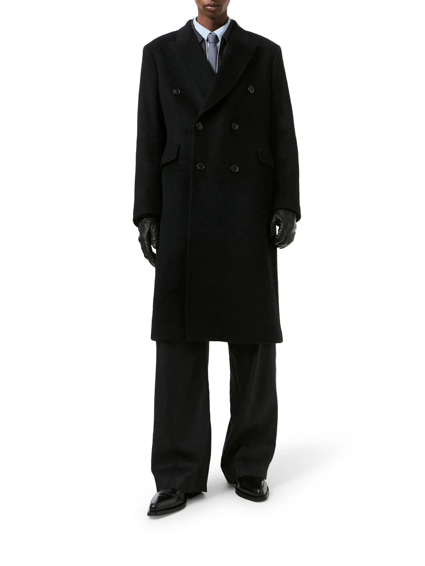 WHALE DOUBLE-BREASTED MOHAIR WOOL COAT - Image 2