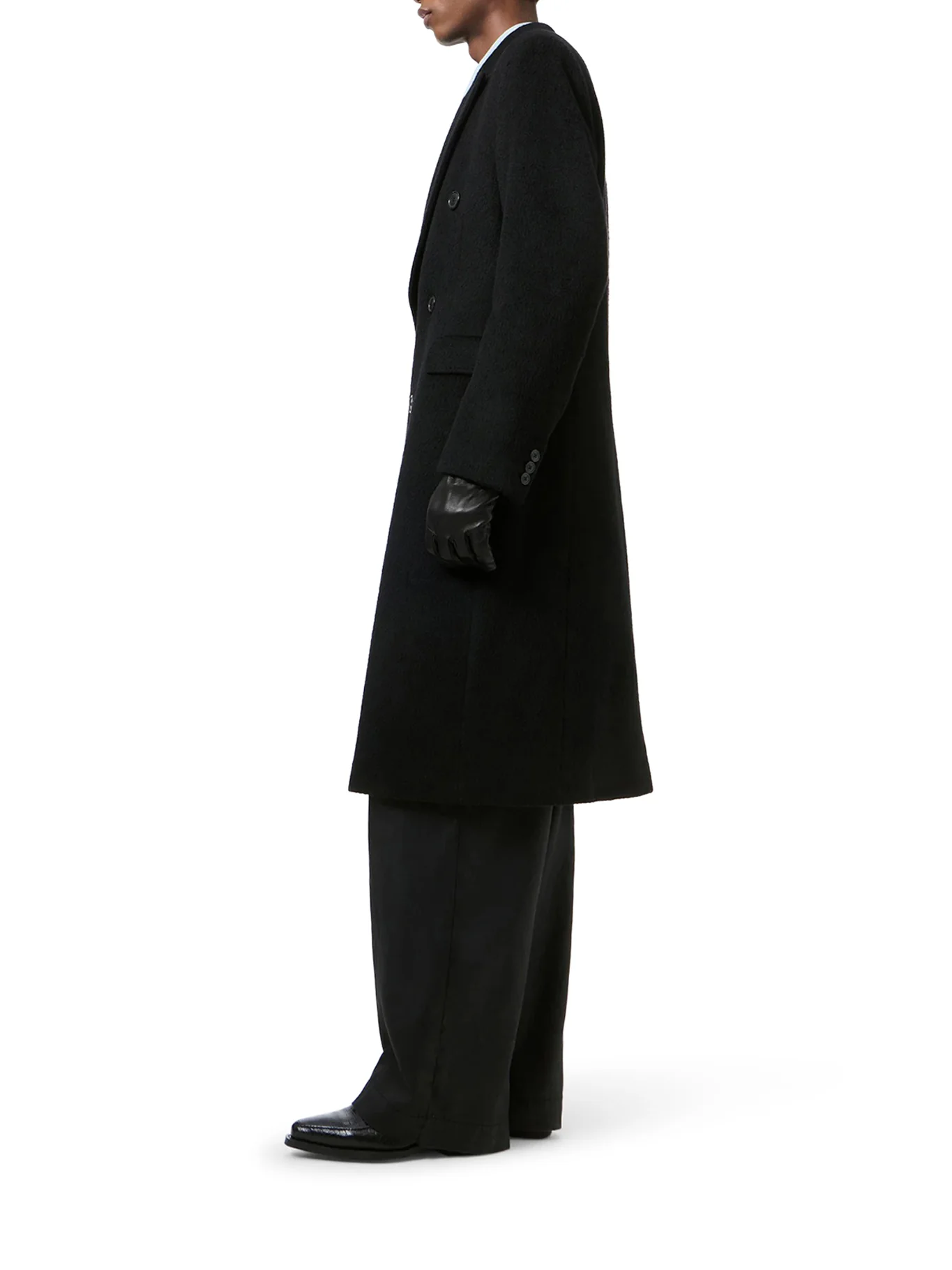 WHALE DOUBLE-BREASTED MOHAIR WOOL COAT - Image 4