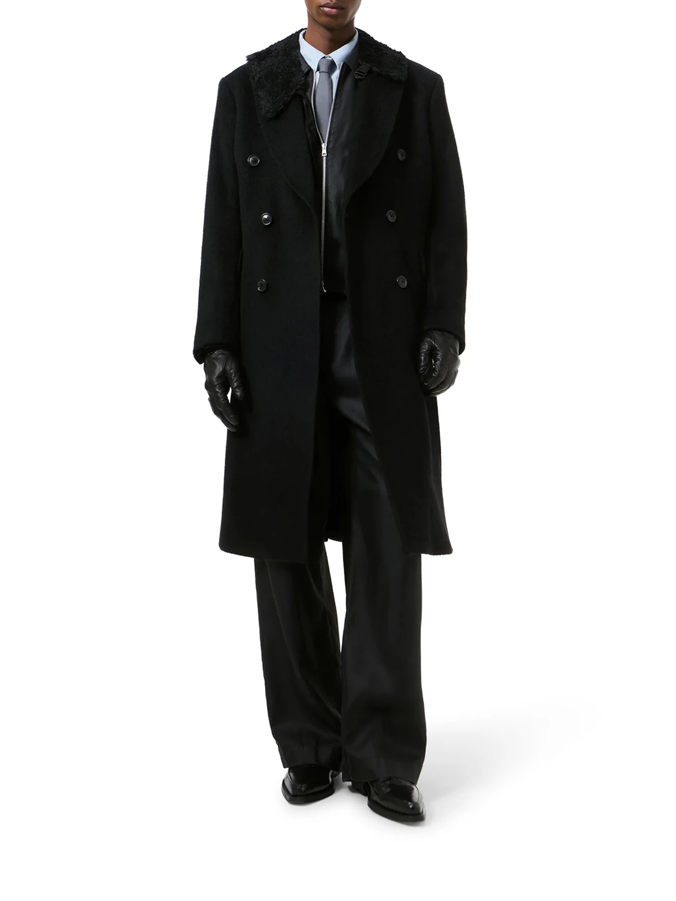 WHALE DOUBLE-BREASTED MOHAIR WOOL COAT - Image 5