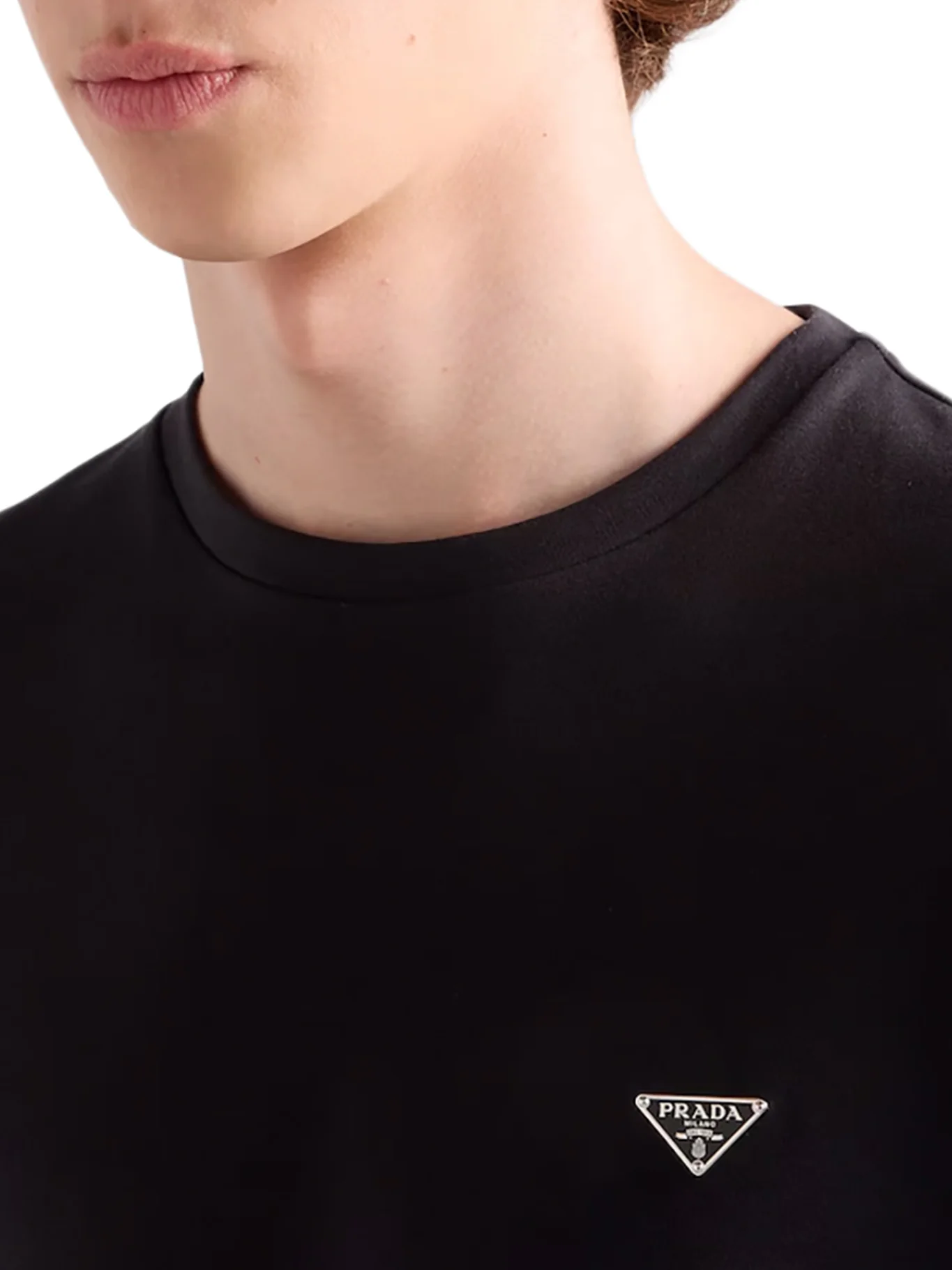 COTTON T-SHIRT WITH LOGO PLAQUE - Image 4