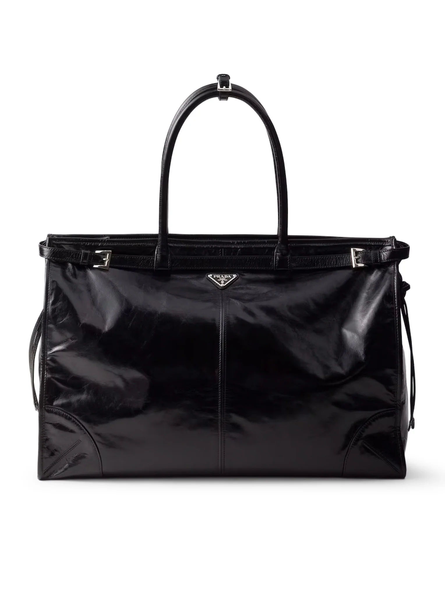 PRADA BONNIE LEATHER SHOPPING BAG