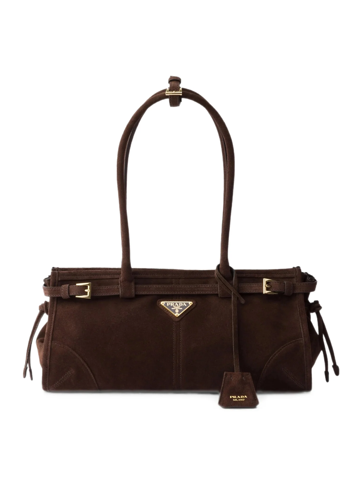 PRADA BONNIE MEDIUM SUEDE HANDBAG