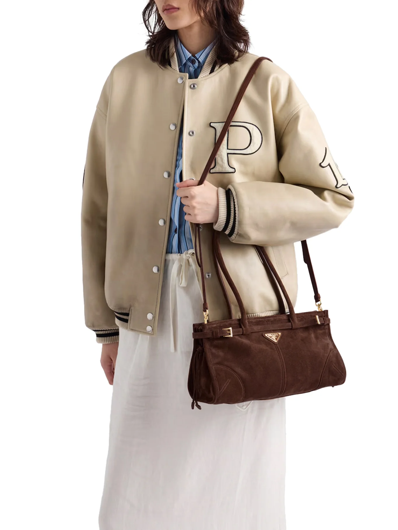 PRADA BONNIE MEDIUM SUEDE HANDBAG - Image 2