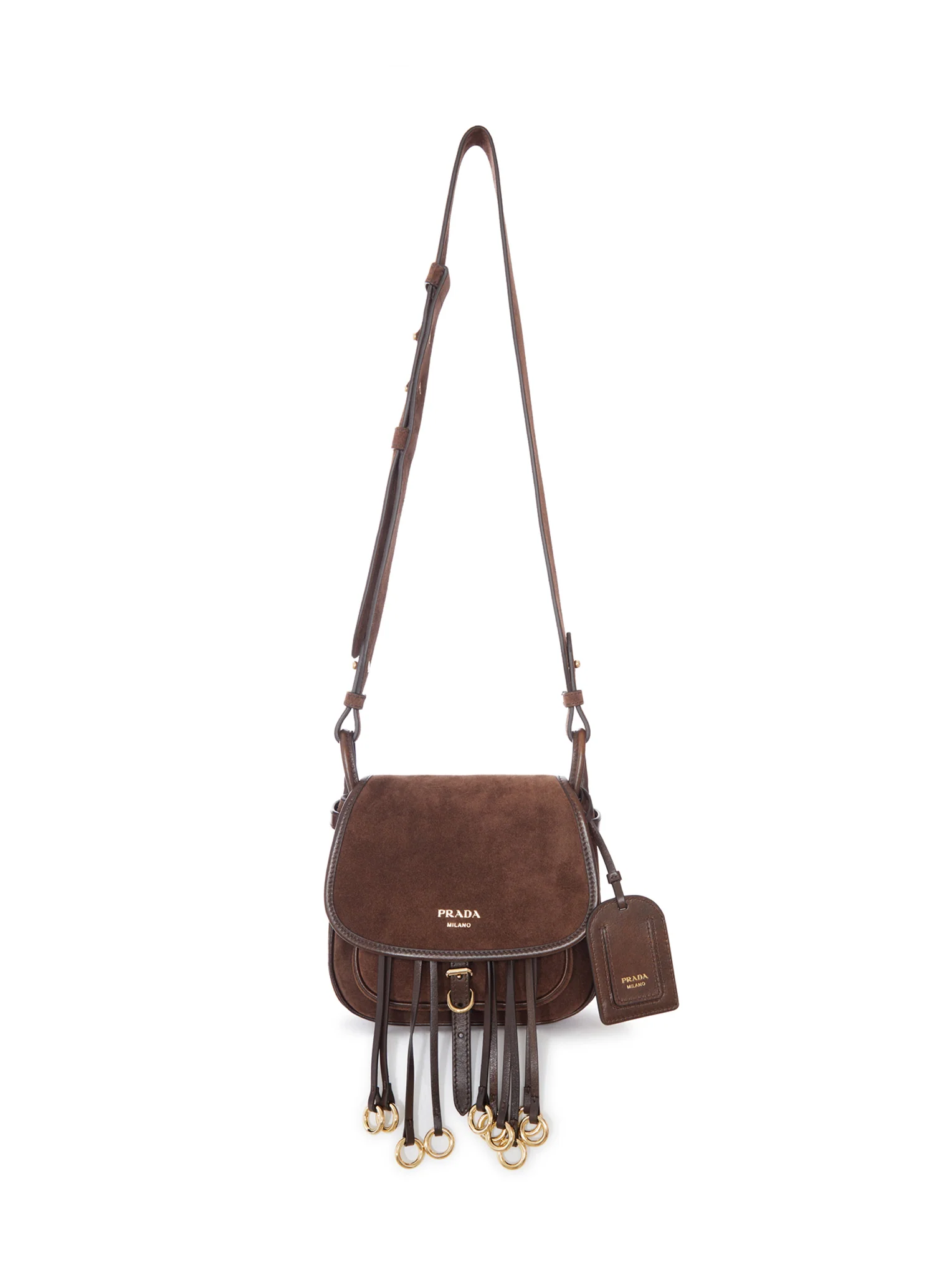 PRADA CORSAIRE MINI SUEDE SHOULDER BAG