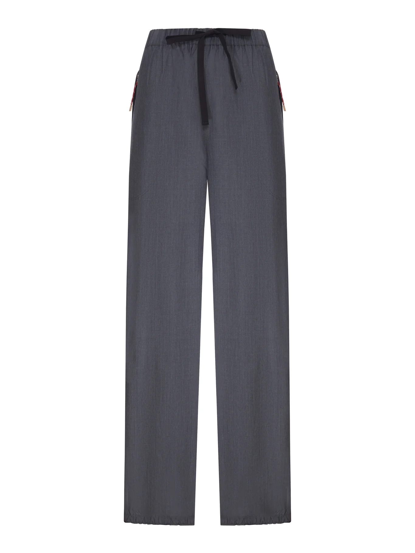 WOOL AND MOHAIR SPORTS TROUSERS