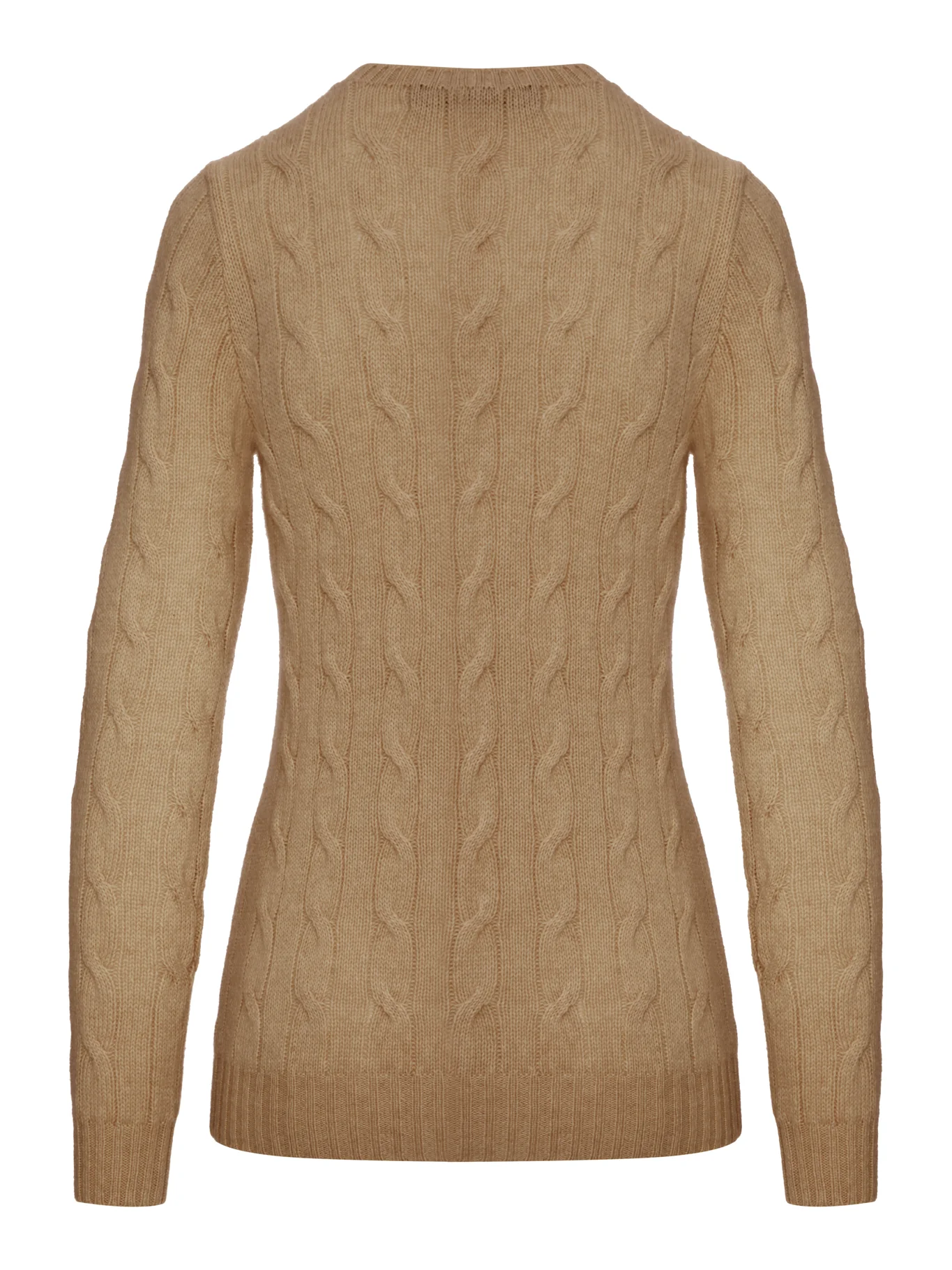 CREWNECK CASHMERE CABLE KNIT SWEATER - Image 2