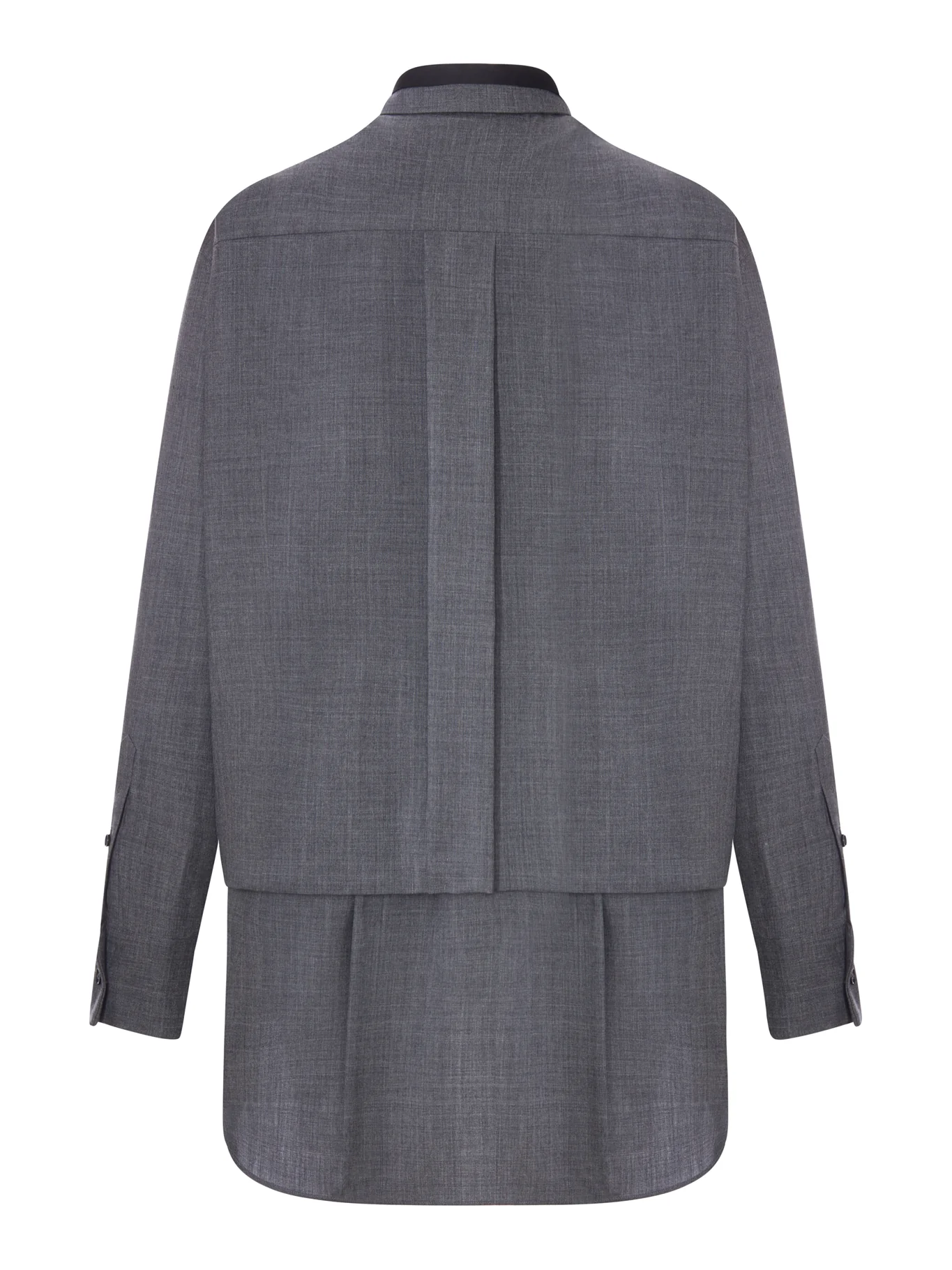 SHIRT DRESS WITH INTEGRATED SCARF - Image 2