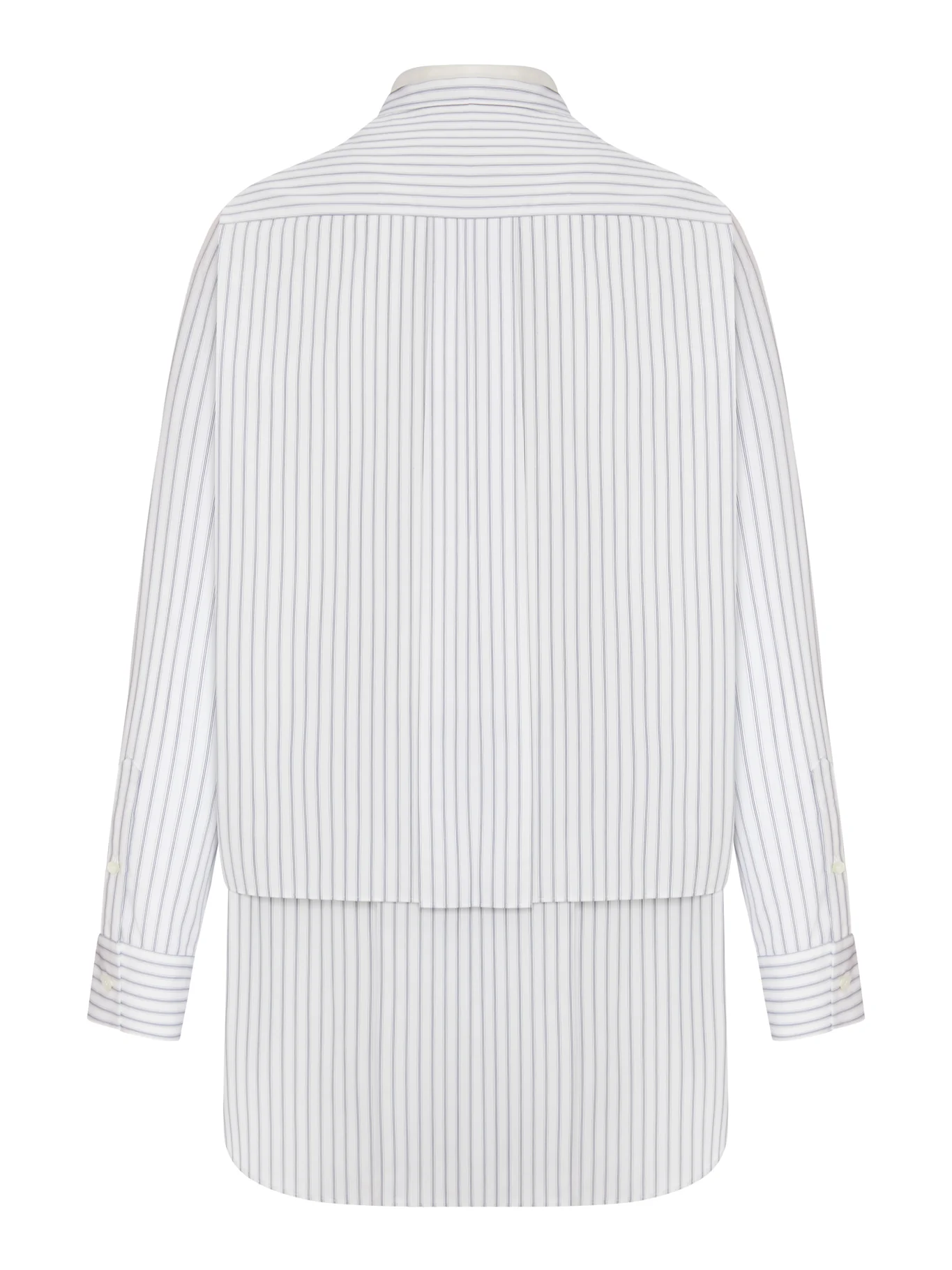 STRIPED SHIRT DRESS WITH INTEGRATED SCARF - Image 2