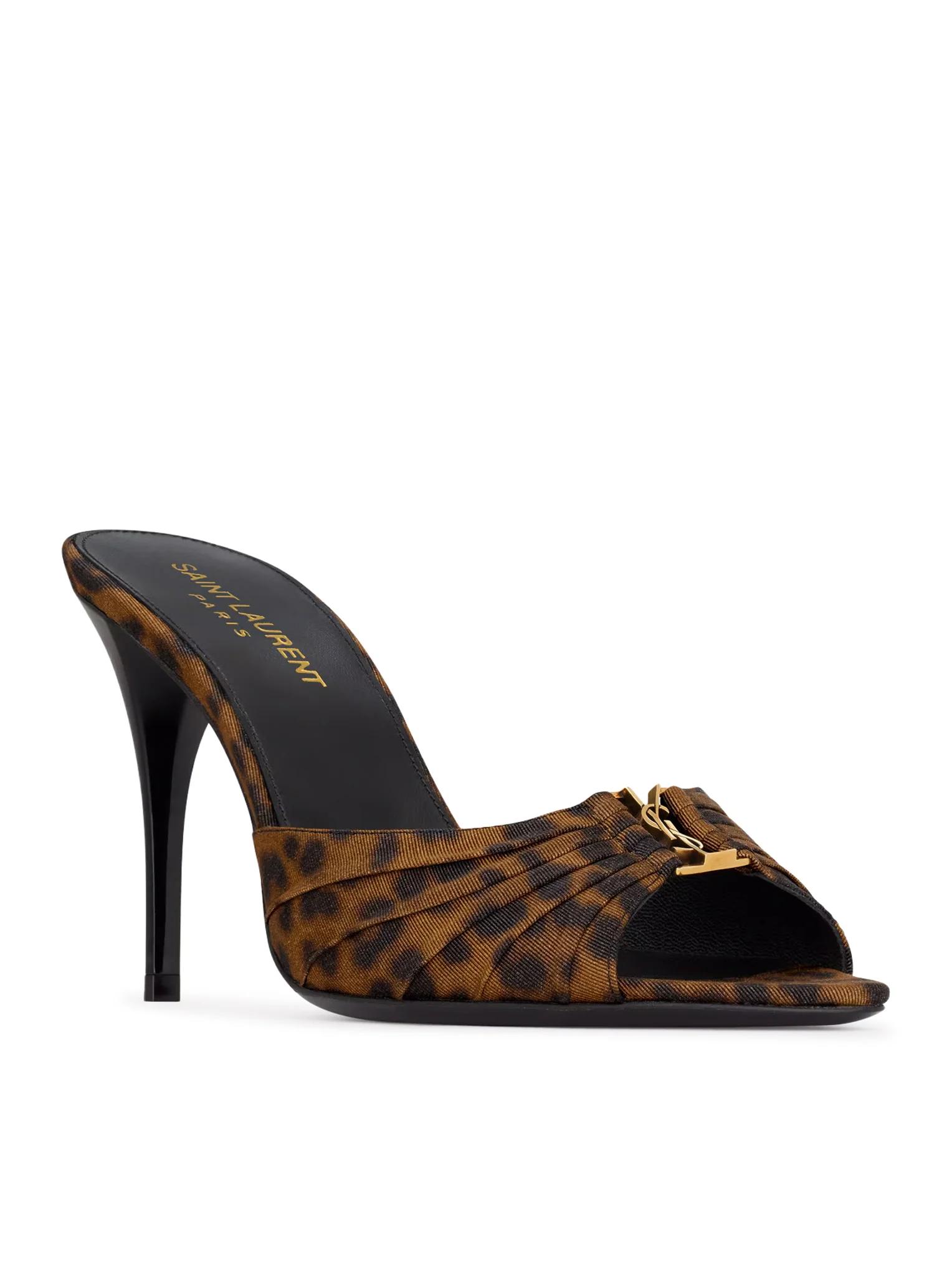 BABYLONE MULES IN LEOPARD-PRINT GROSGRAIN - Image 2