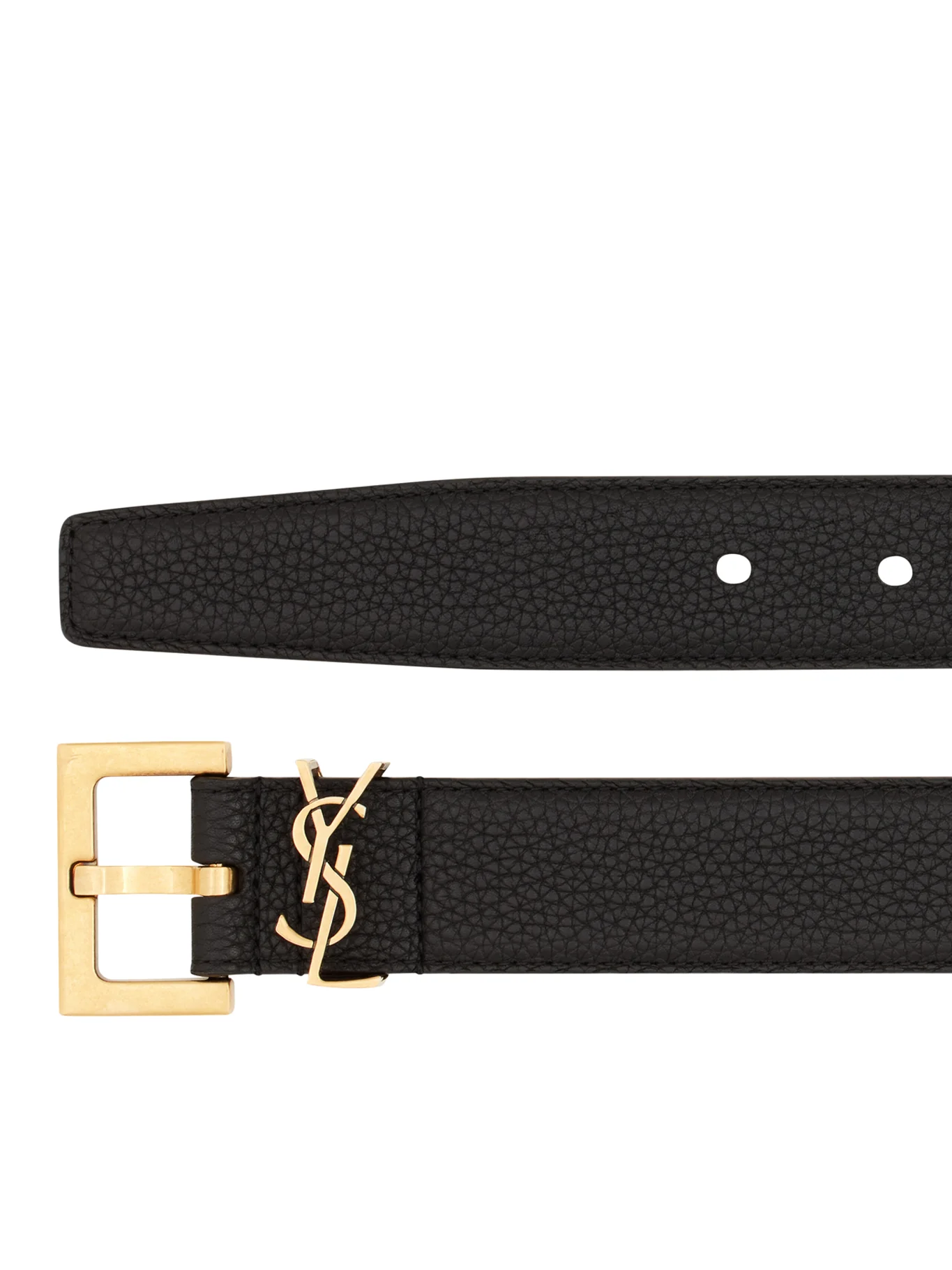 CASSANDRE BELT WITH SQUARE BUCKLE IN HAMMERED LEATHER - Image 2