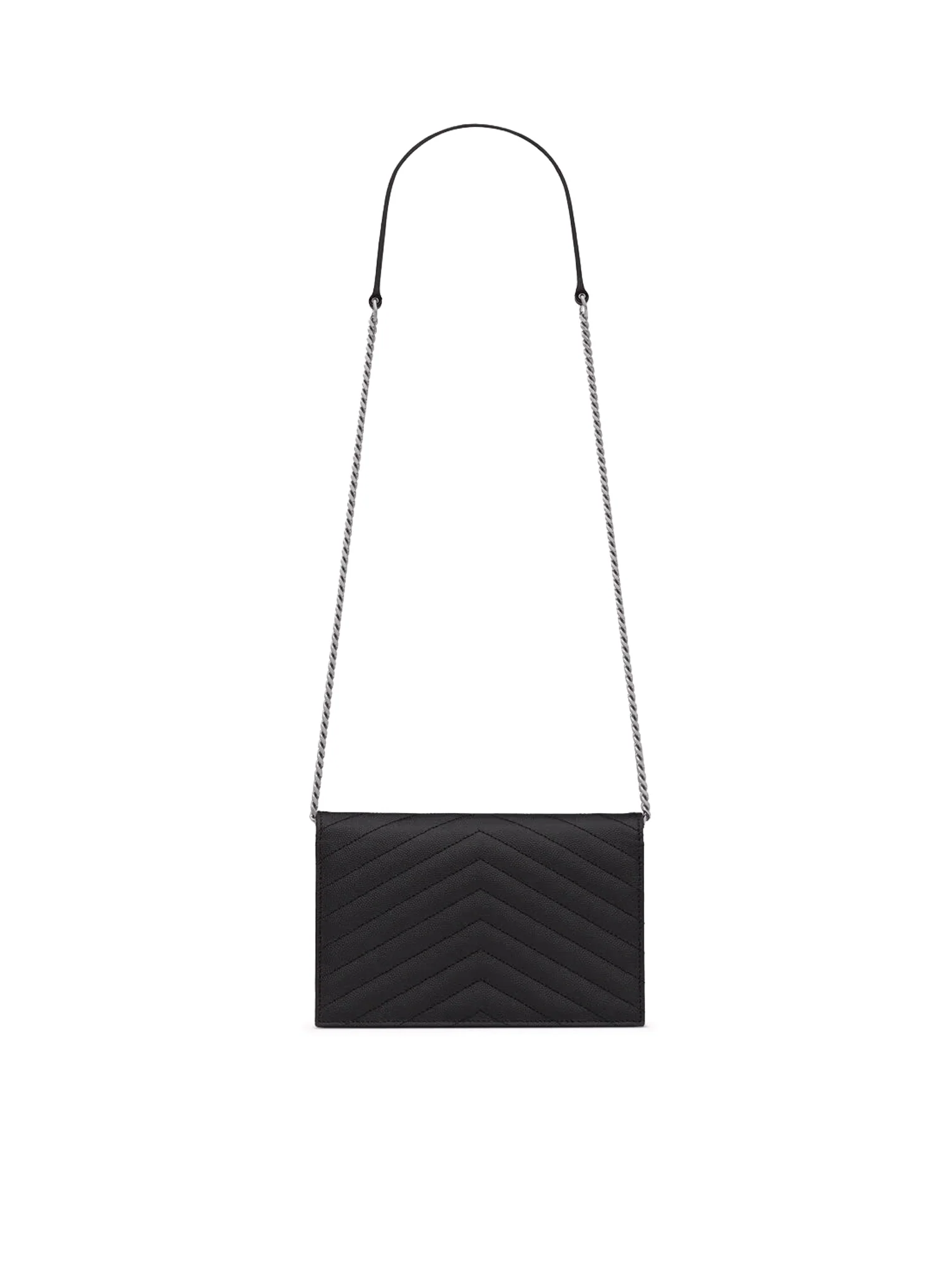 CLASSIC CASSANDRE CHAIN ENVELOPE CLUTCH IN GRAIN DE POUDRE LEATHER - Image 3
