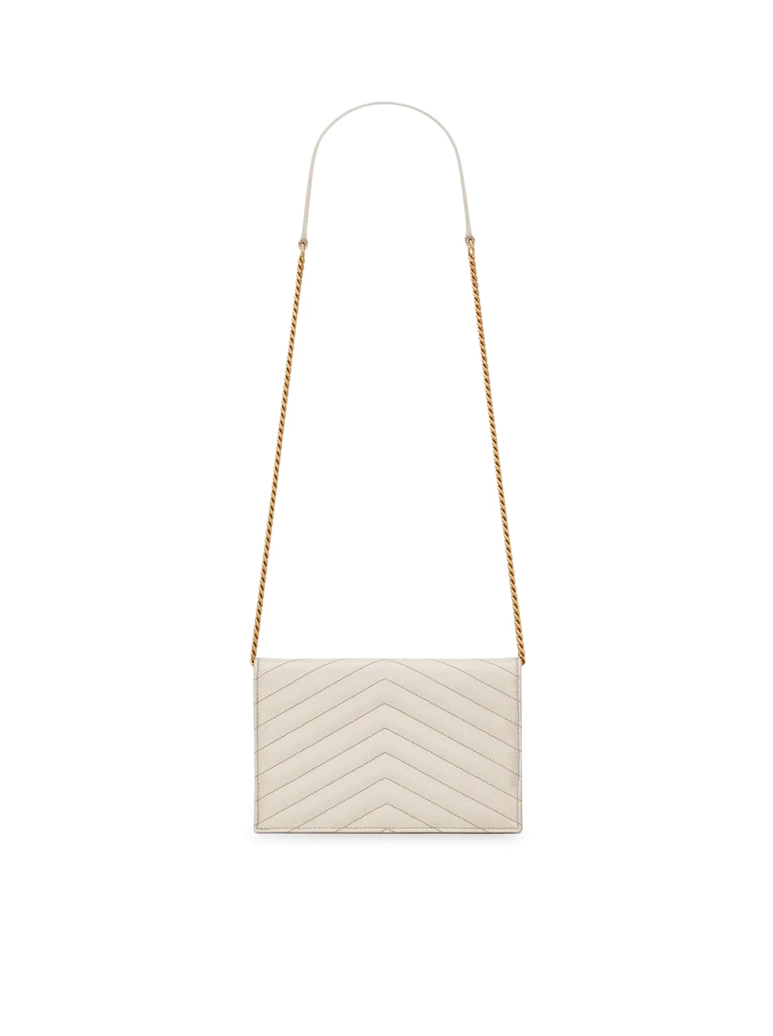 CLASSIC CASSANDRE CHAIN ENVELOPE CLUTCH IN GRAIN DE POUDRE LEATHER - Image 2