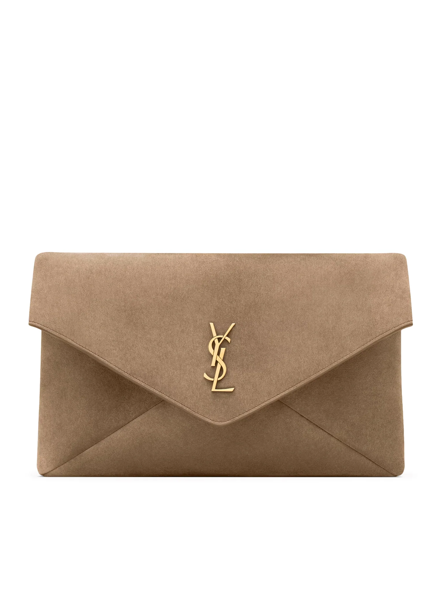 LARGE CASSANDRE ENVELOPE CLUTCH IN SUEDE