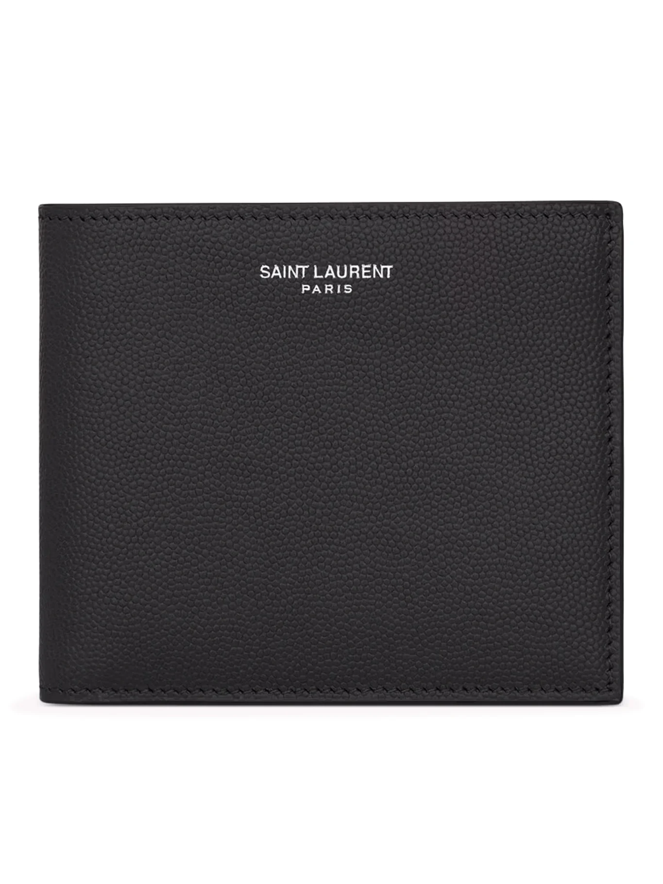 SAINT LAURENT PARIS EAST/WEST TEXTURED LEATHER WALLET