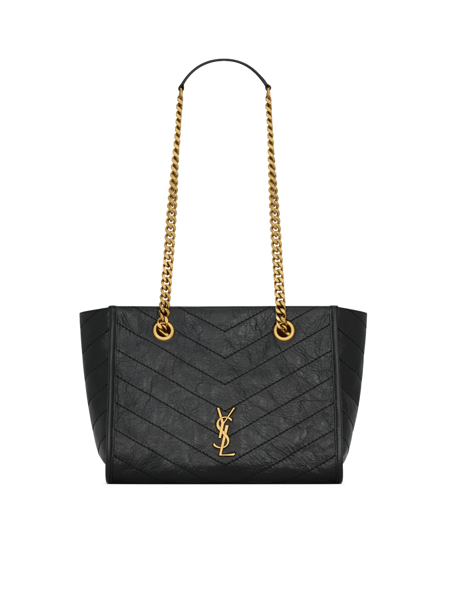 NIKI SMALL VINTAGE LEATHER SHOPPING BAG
