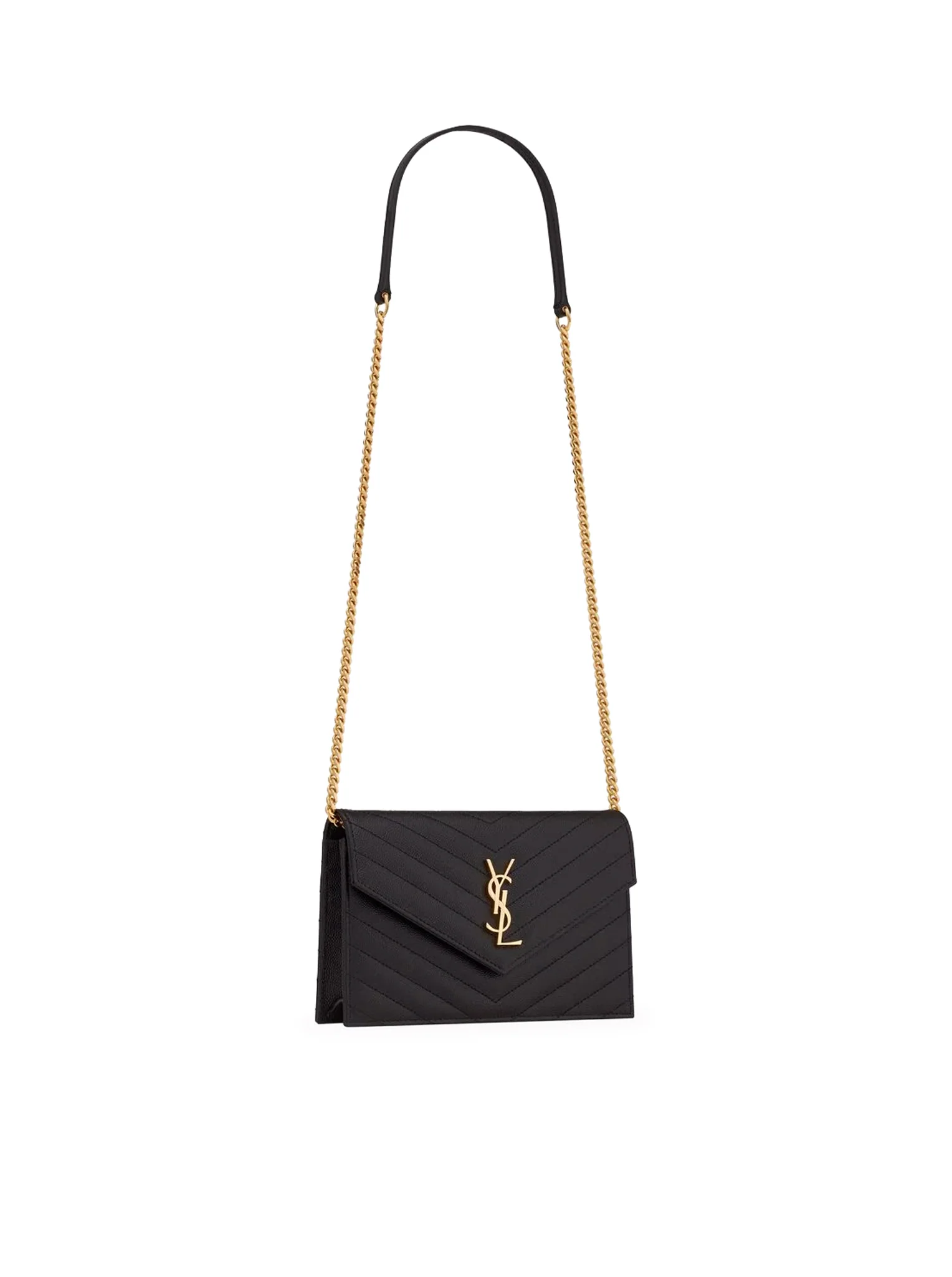 CLASSIC CASSANDRE CHAIN ENVELOPE CLUTCH IN GRAIN DE POUDRE LEATHER - Image 2