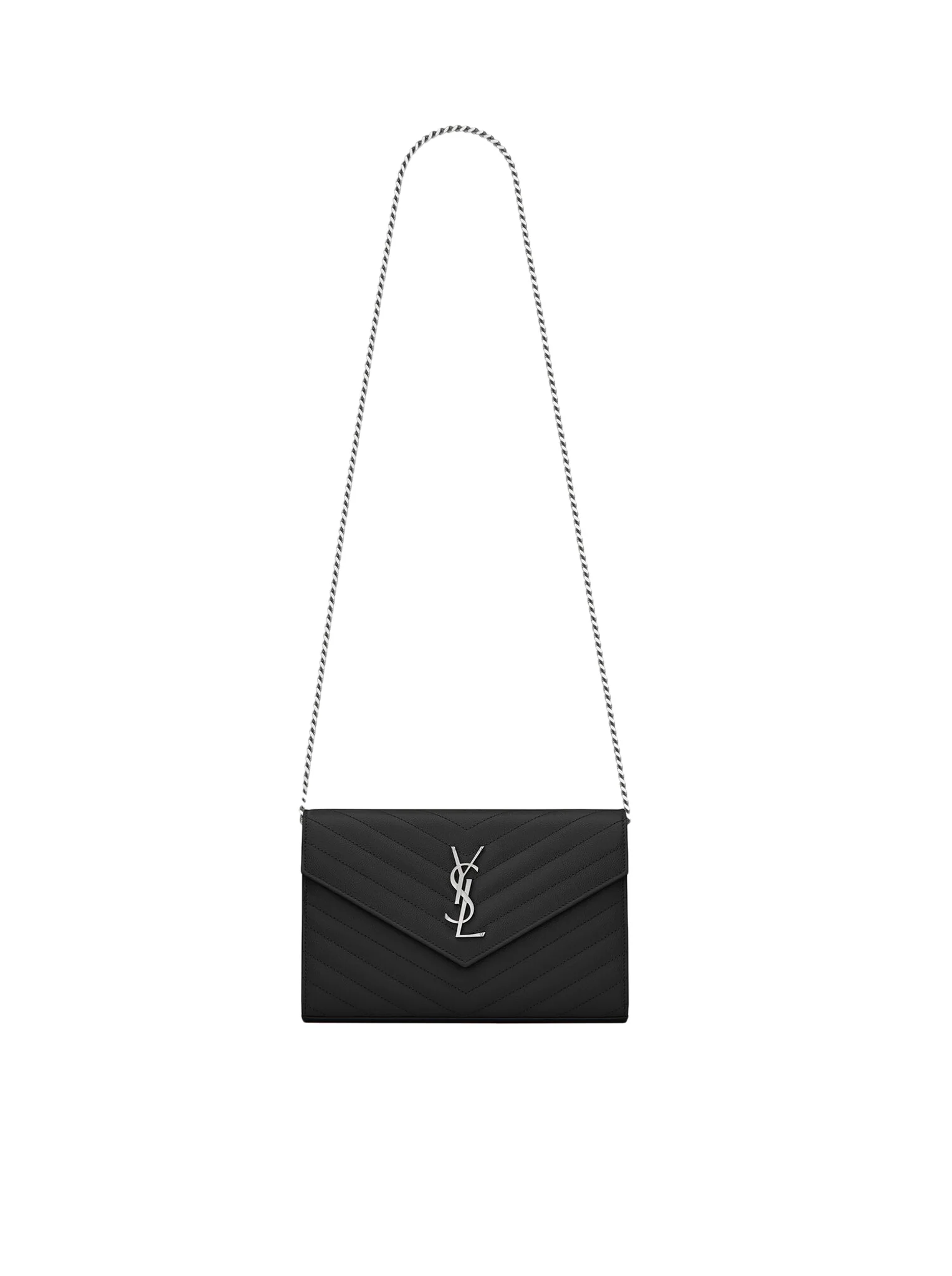 CLASSIC CASSANDRE CHAIN CLUTCH IN GRAIN DE POUDRE LEATHER