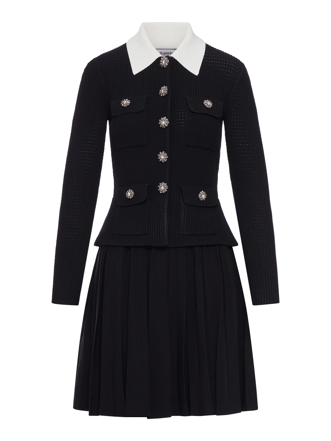 BLACK KNIT MINI DRESS